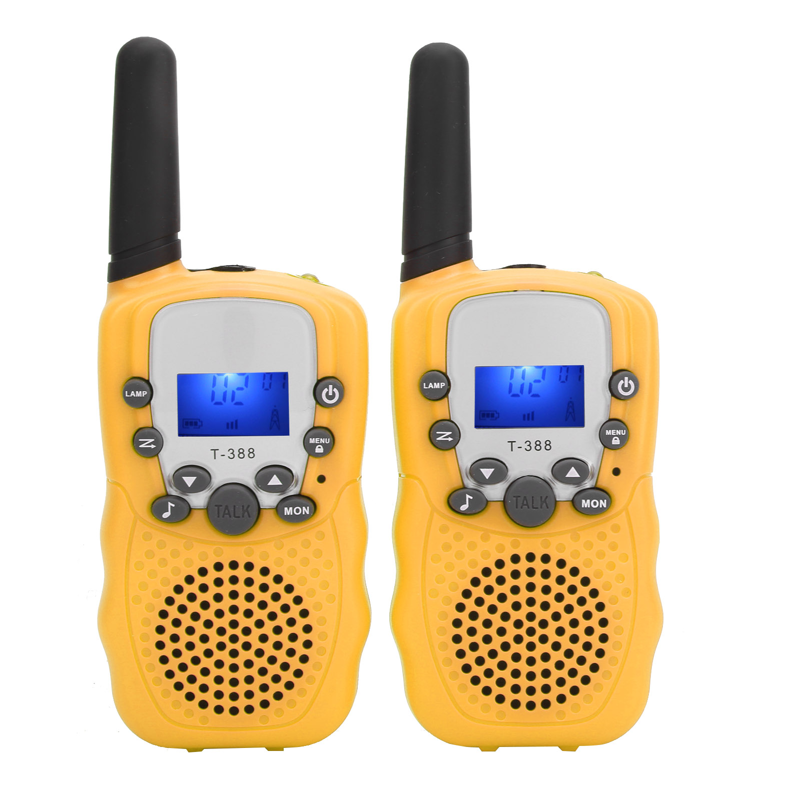 2-teiliges Walkie-talkie-set Für Kinder Mit Lcd-bildschirm, Tragbares Geschenk Zum Geburtstag Oder Neujahr – Gelb