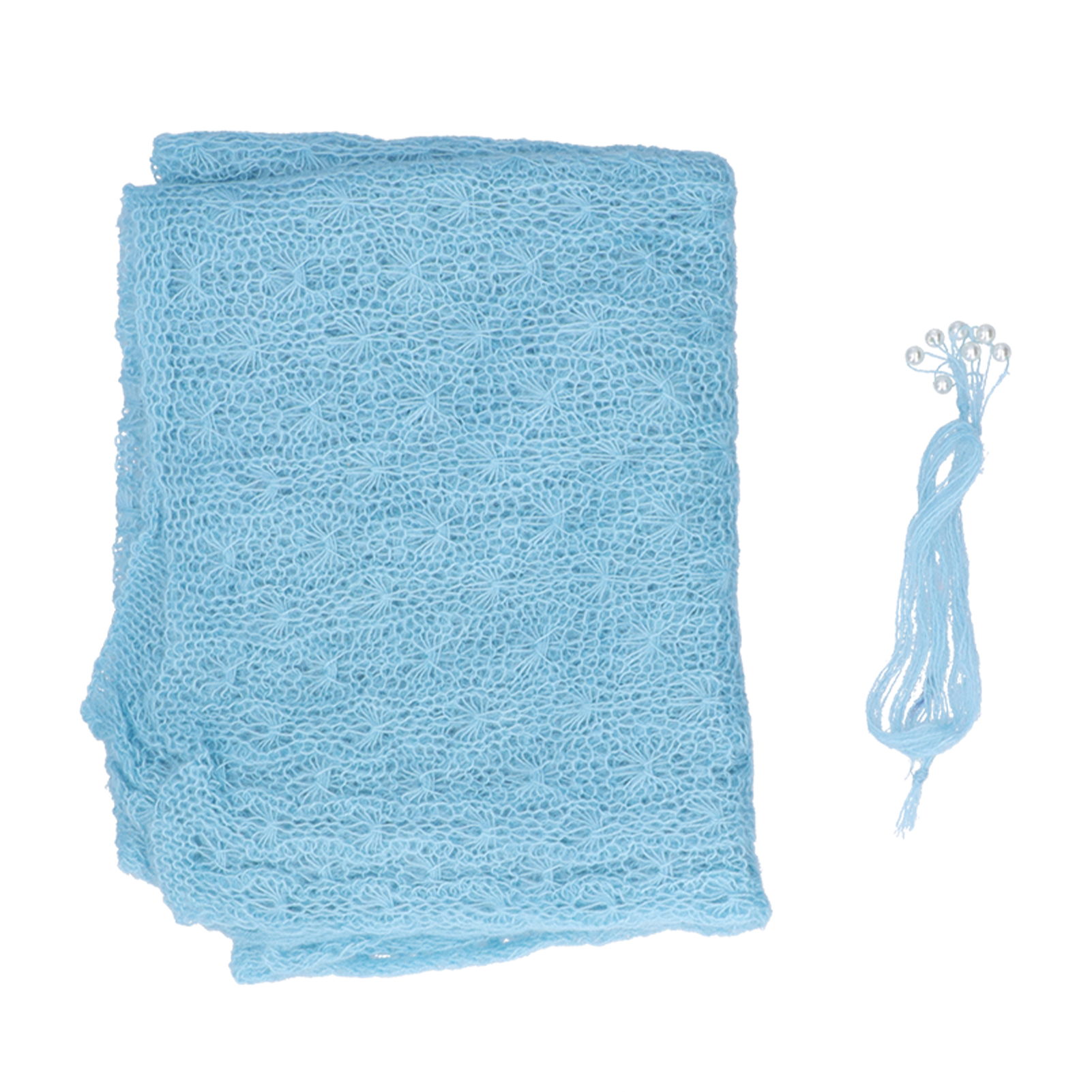 Dehnbares Stirnband Für Neugeborene, Elastisches Wickelset Für Babyfotoshootings, Blaue Foto-requisiten Für Babys