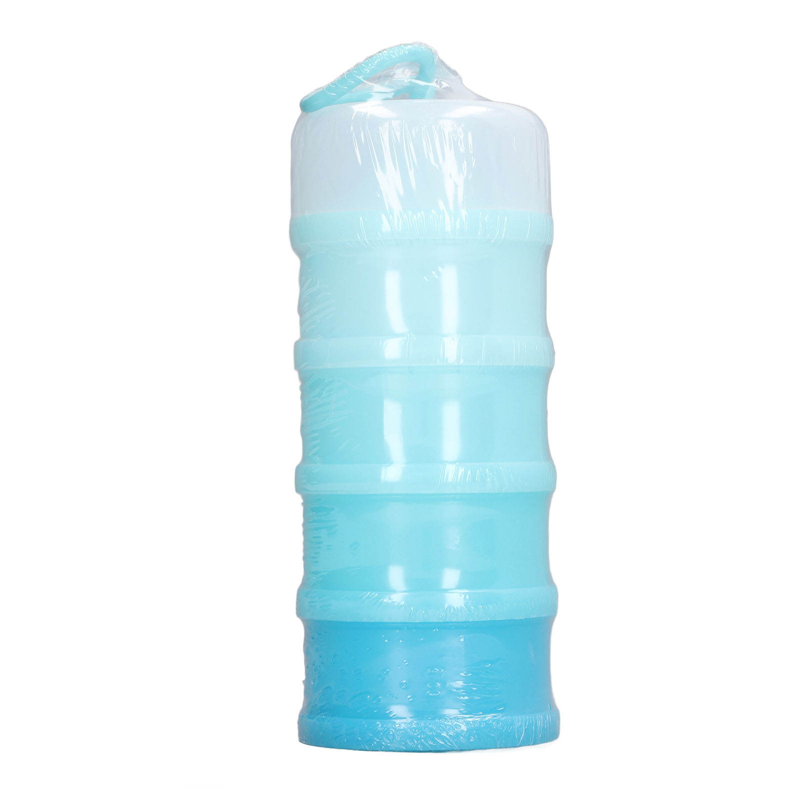 Tragbarer 3-schicht-milchpulverspender, Aufbewahrungsbehälter Für Snacks Und Reisen Im Freien, Blau.