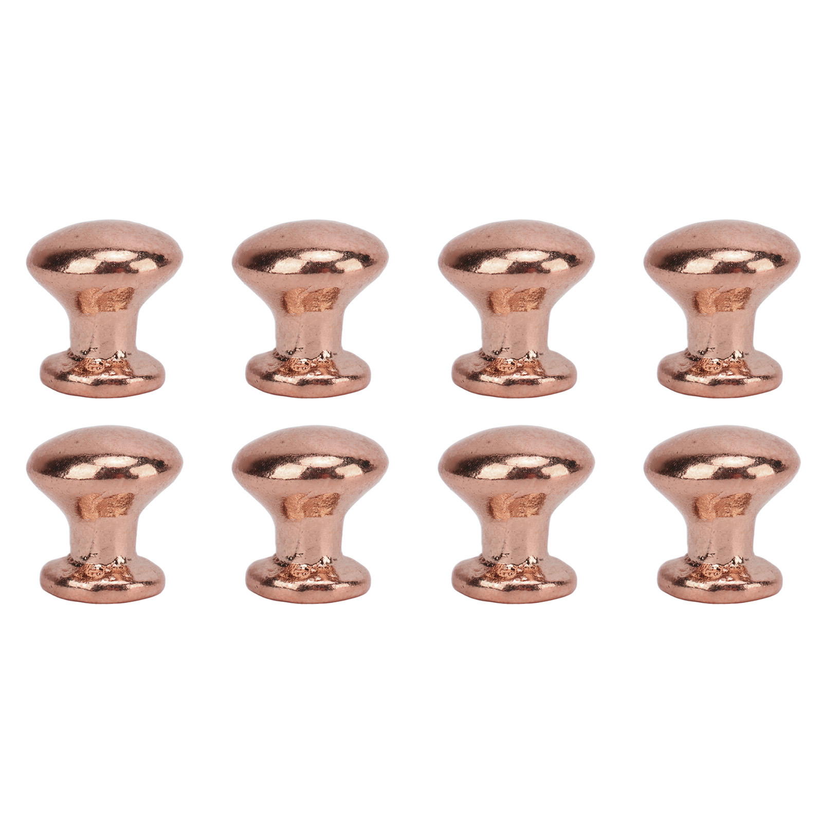 8-teiliges Set Runder Türgriffe, Maßstab 1:12, Schlichtes Design, Metall, Bronze-violette Oberfläche