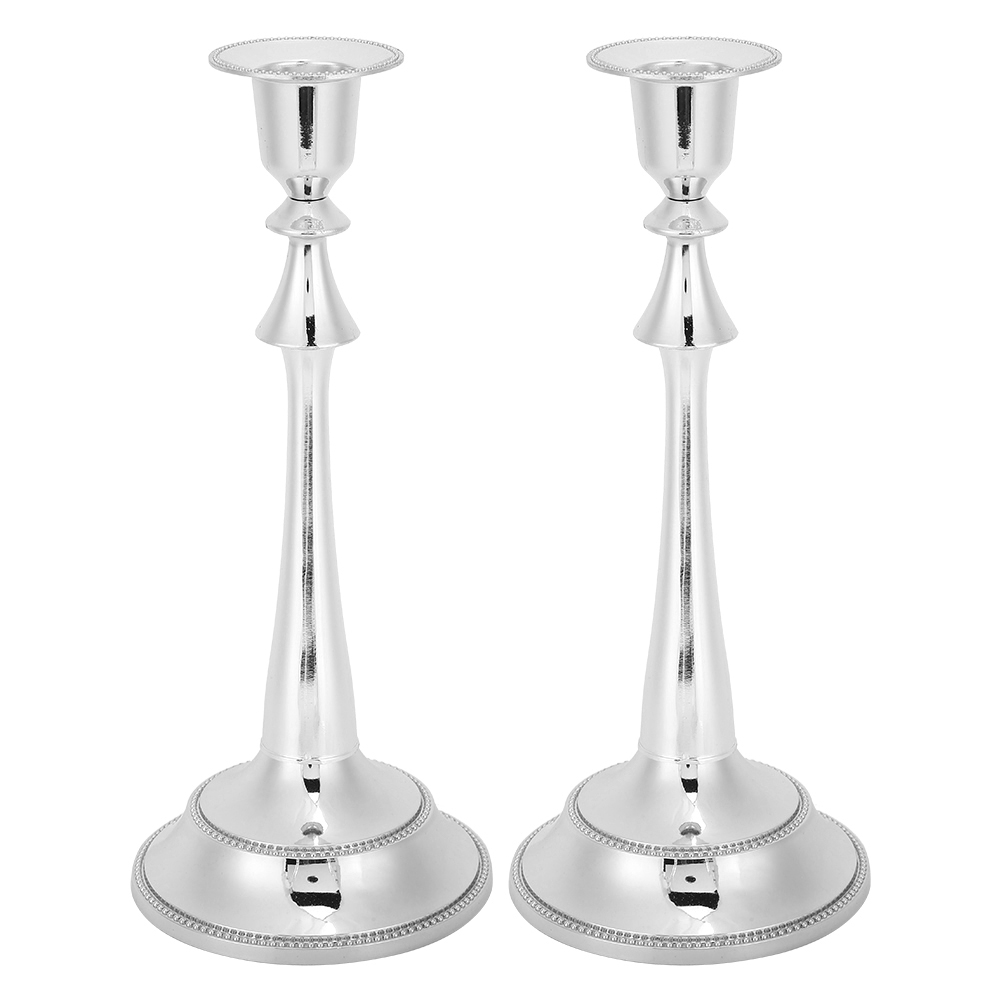 Stück Moderner, Einarmiger Kerzenständer Im Europäischen Stil Für Hochzeiten Und Heimdekoration, Silber