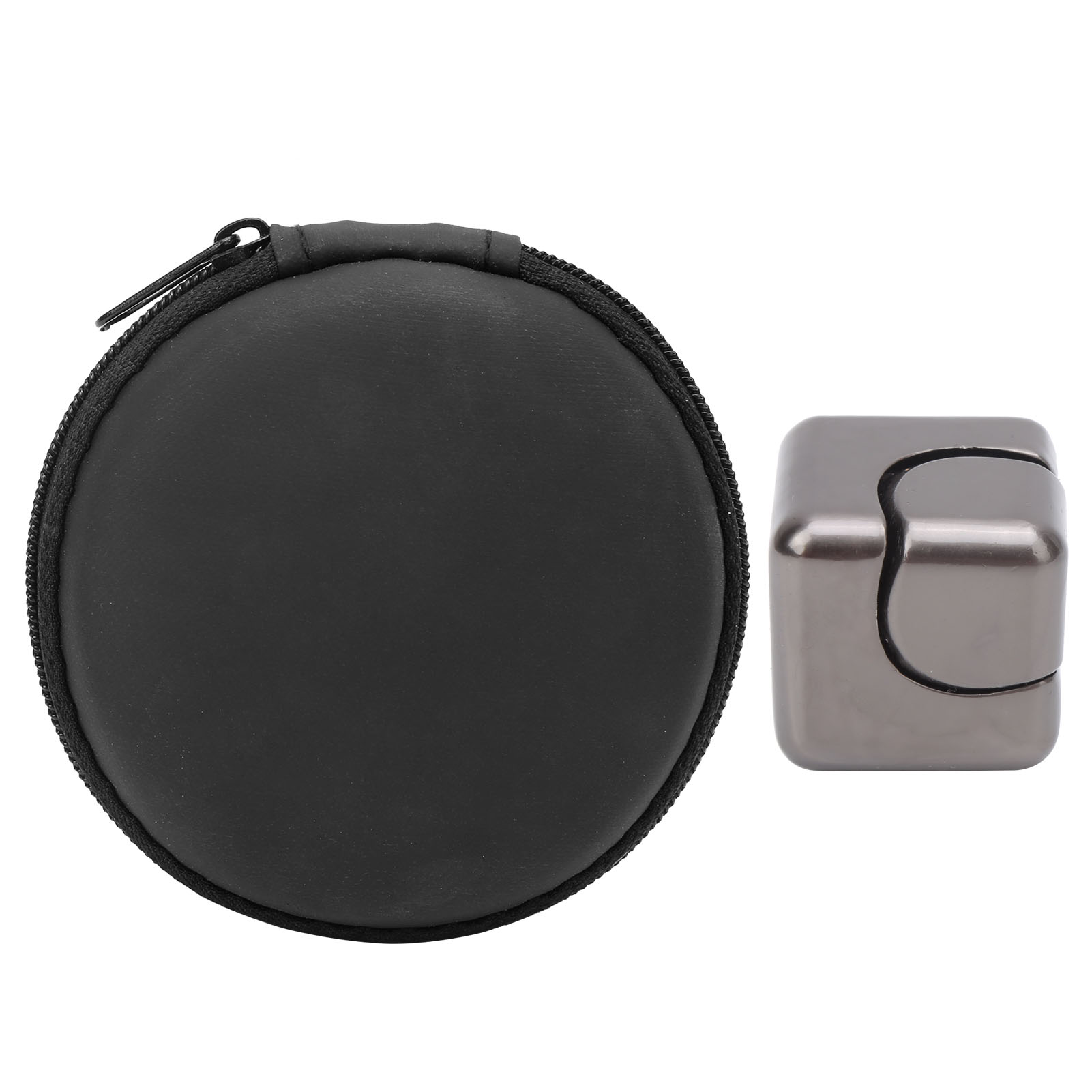 Rotierendes Anti-stress-spielzeug Aus Aluminiumlegierung – Geschenk Zur Stresslinderung – Metallic-grau