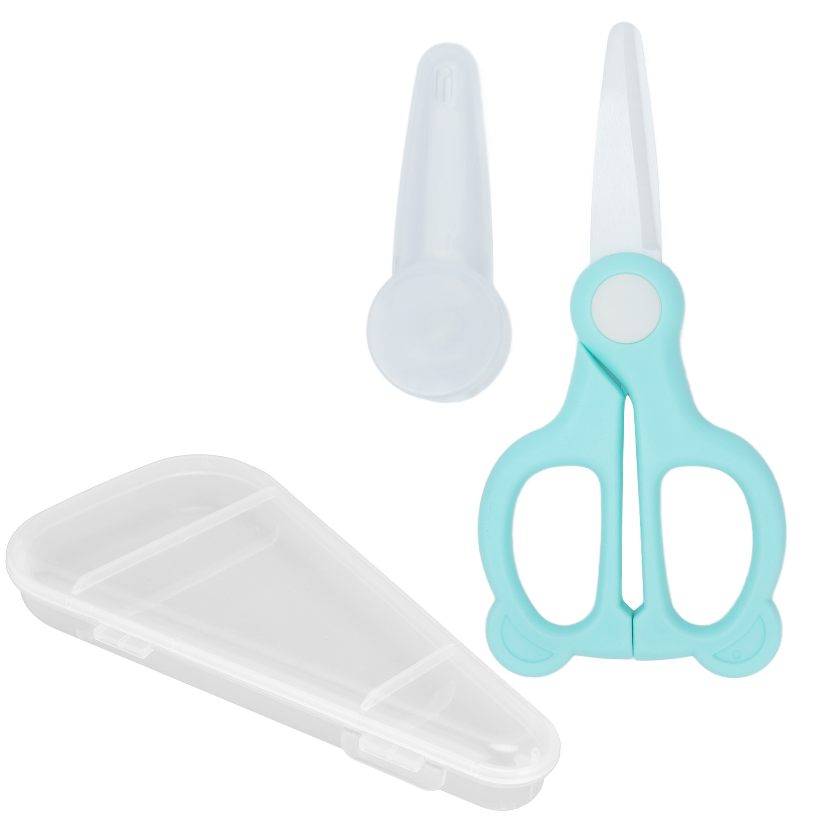 Baby-fütterungsschere Aus Keramik – Tragbare Fütterungshilfe, Baby- Und Haushaltsaccessoire, Grün