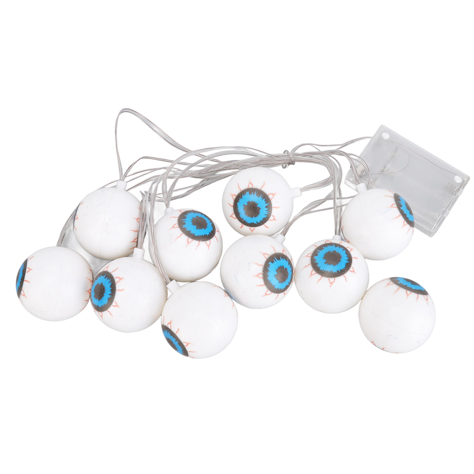 Wasserdichte Led-lichterkette Für Halloween Mit Batterien, Gruselige Augendekoration Für Garten Und Hof, 10 Stück