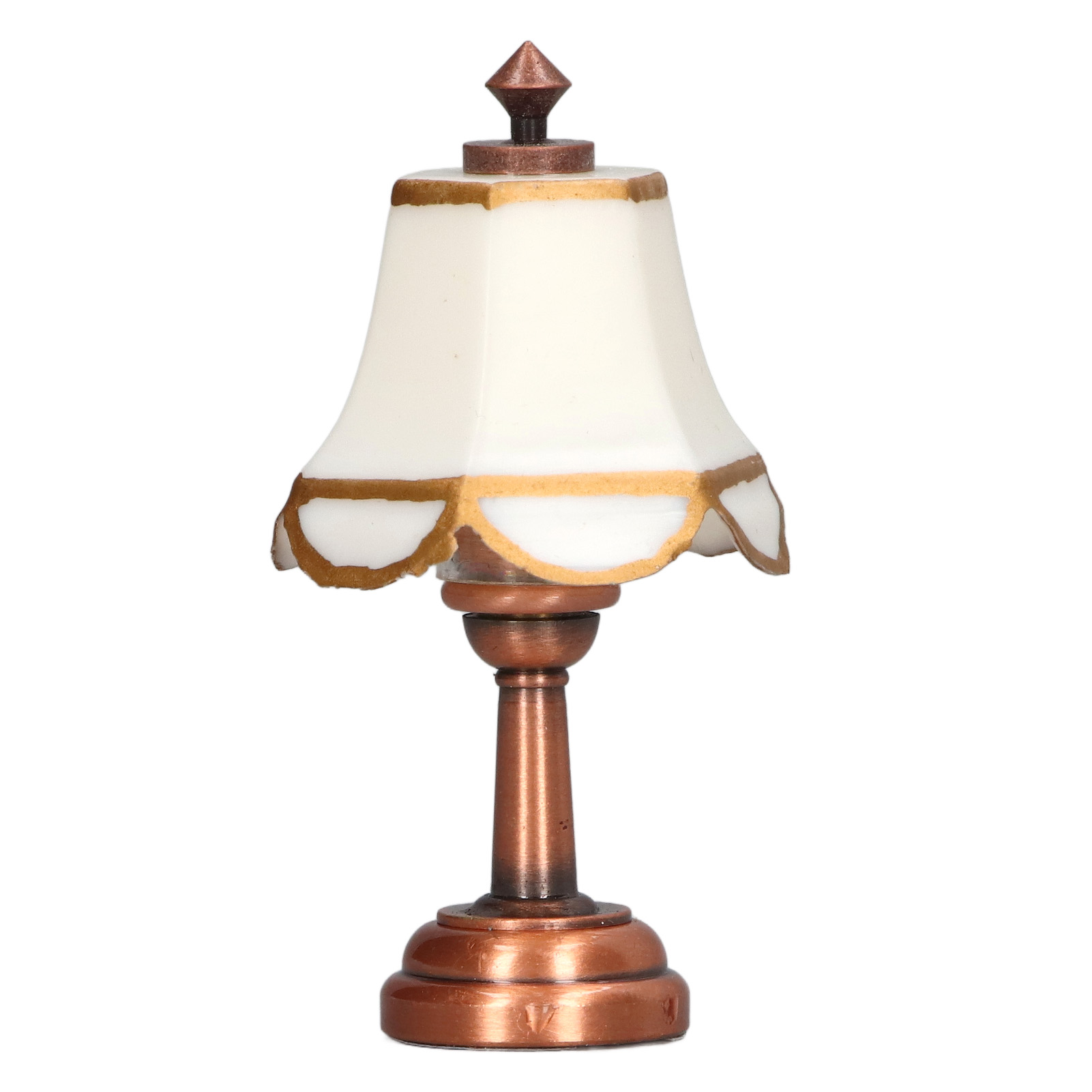 Miniatur-led-metalllampe, Weiß, 6 Cm, Maßstab 1:12, Für Puppenhäuser, Batteriebetrieben, Miniaturdekoration.