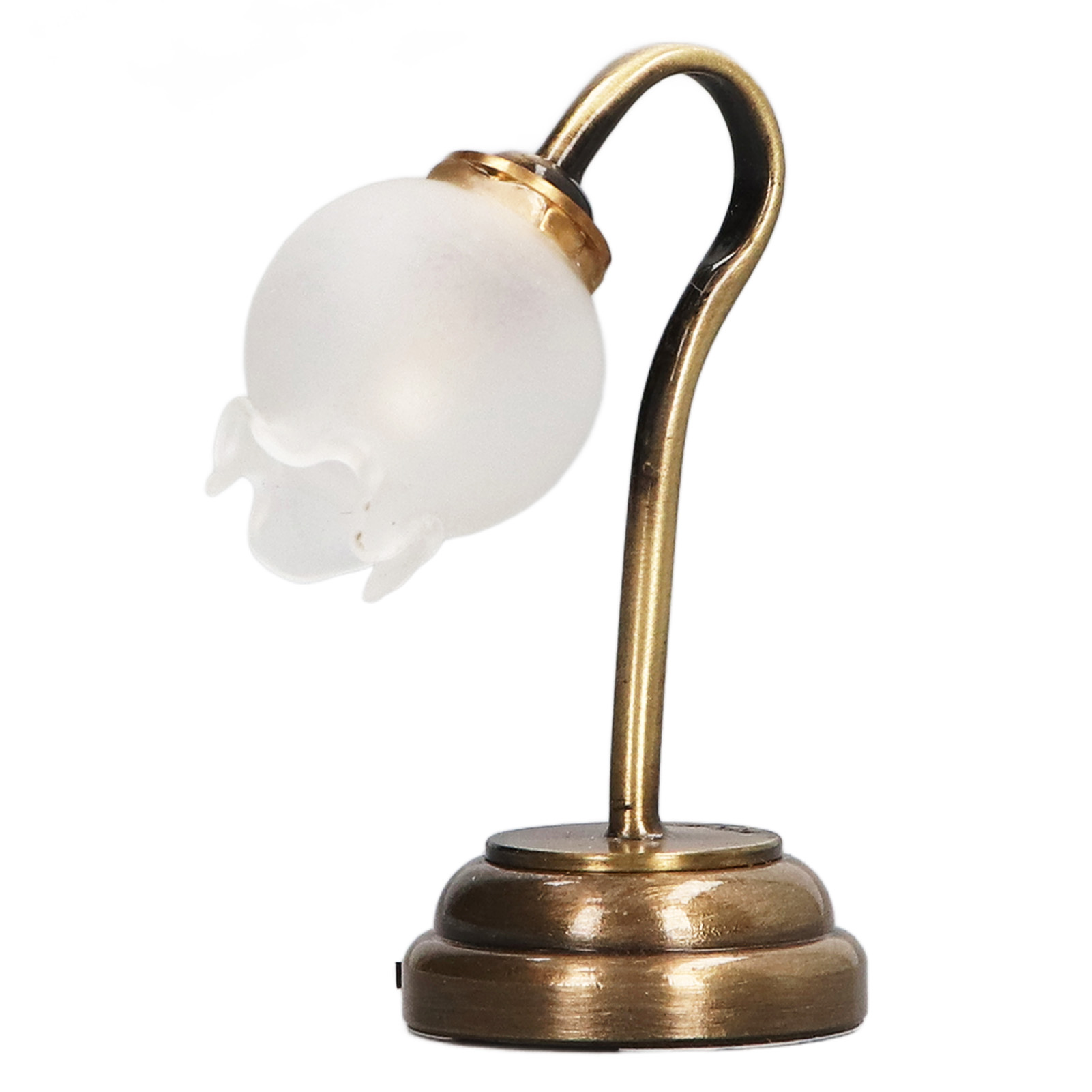 Miniatur-tischlampe In Blumenform (maßstab 1:12), Sanftes Licht Für Puppenhäuser