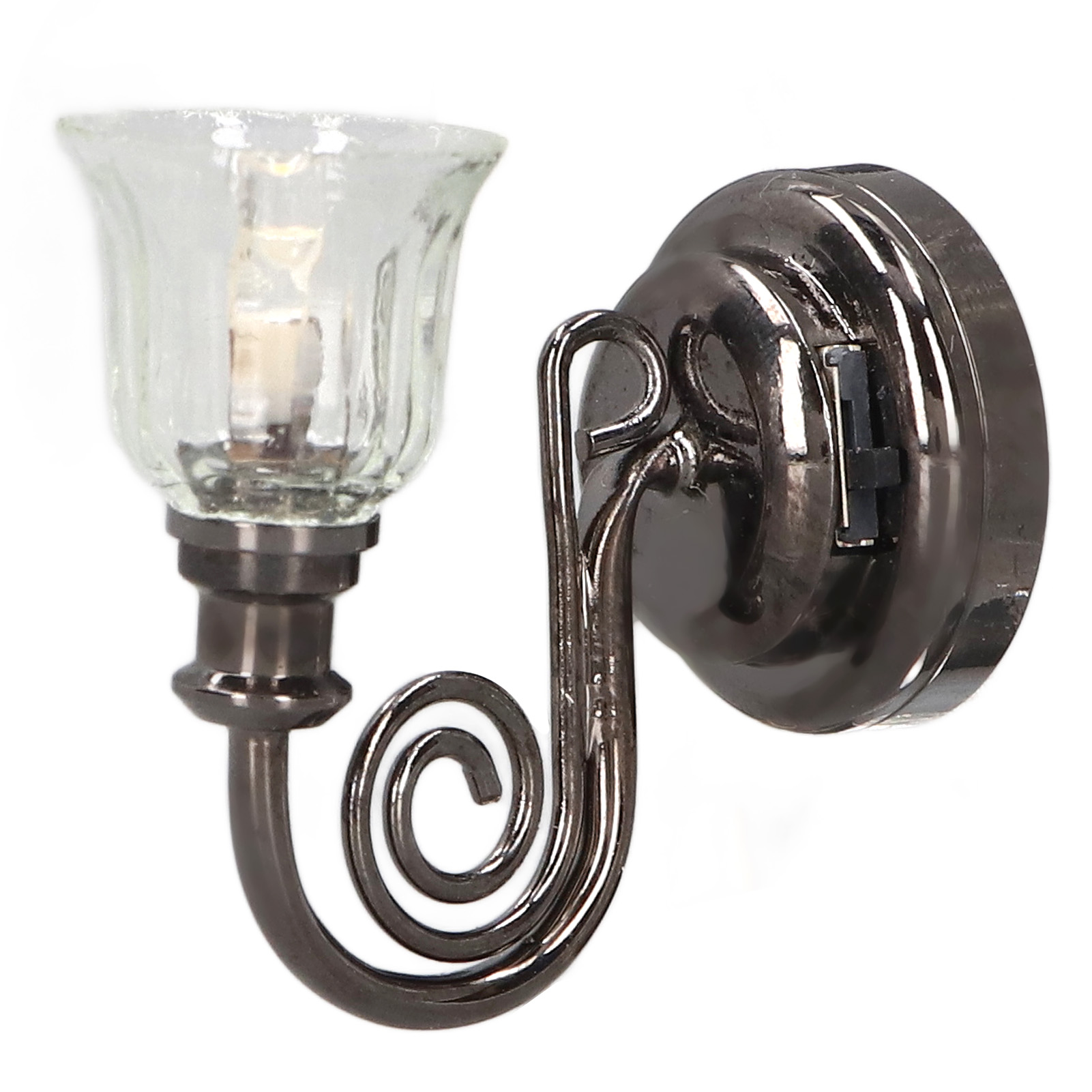 Led-wandleuchte Im Maßstab 1:12 Für Puppenhäuser, Warmes Vintage-licht, Miniatur-wandleuchte Mit Batterien