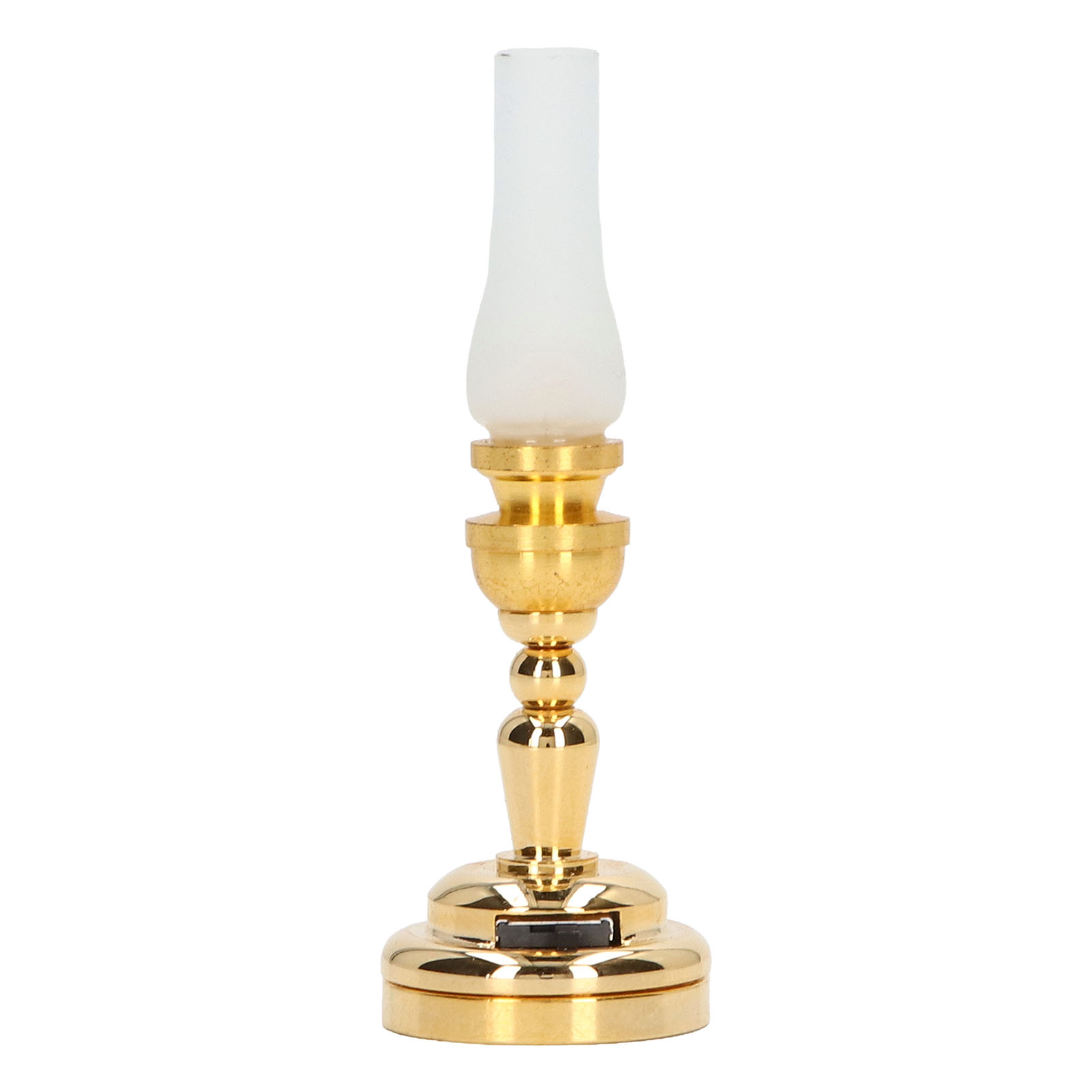 Miniatur-retro-schreibtischlampe Im Maßstab 1:12 Mit Mattiertem Lampenschirm Und Realistischer Led Für Die Puppenhausdekoration