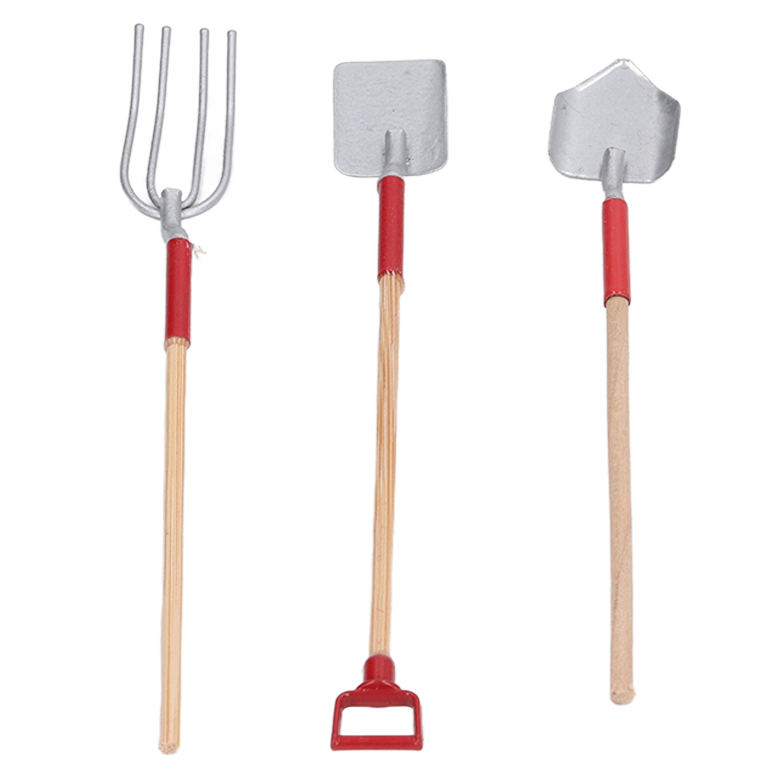 Miniatur-gartengeräte Im Maßstab 1:12 Für Puppenhäuser, Silberne Landschaftsaccessoires, 3-teilig