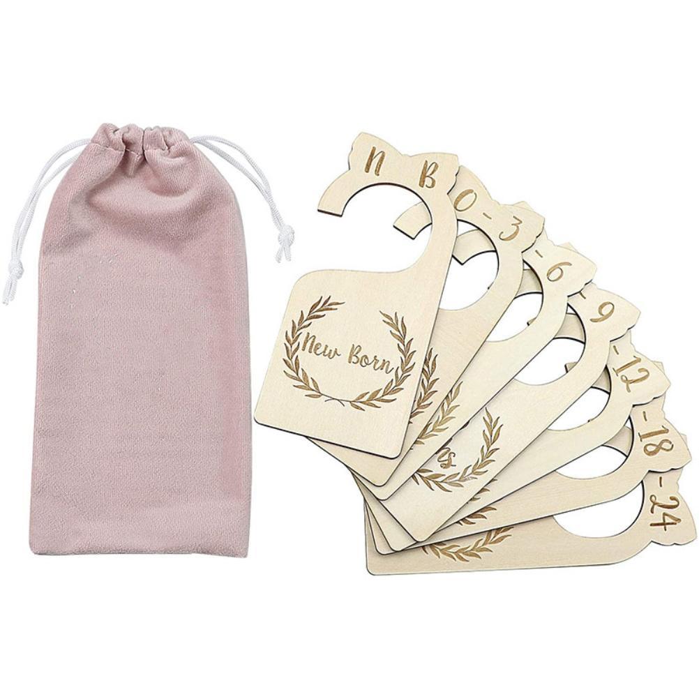 7-teiliges Set Aus Holz-kleiderschrankeinteilern Für Babys Von 0-24 Monaten, Kleiderorganizer Fürs Babyzimmer