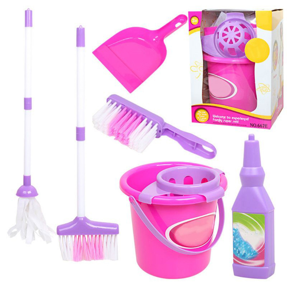 Kinderputzset – Miniaturbesen, Kehrschaufel Und Wischmopp – Lernspielzeug Und Spielspaß
