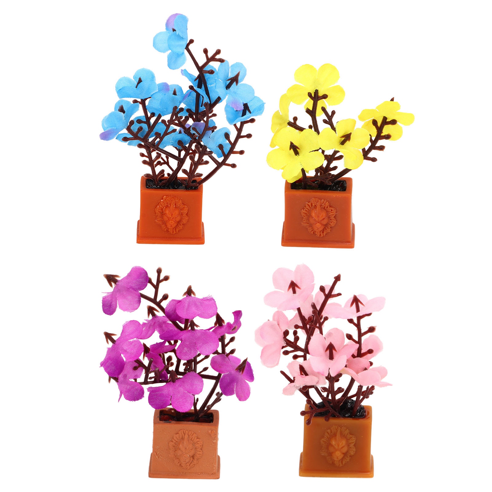Puppenhauspflanzen, 1/12 Miniatur-bonsai-blumenmodell Im Topf, Winzige Dekoration