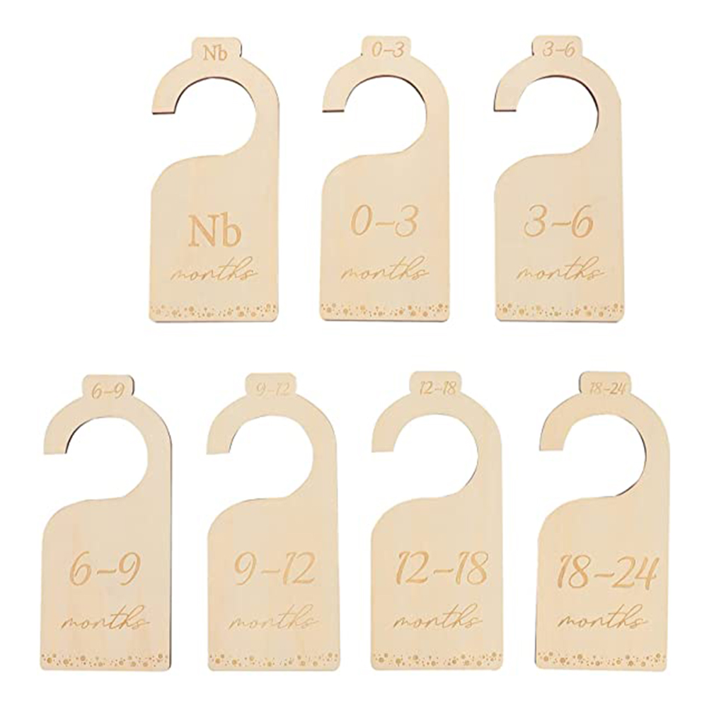 7-teiliges Kleiderschrank-einteiler-set Aus Holz Für Babys, Kleiderorganizer, Schrankteiler Für Kinderzimmer