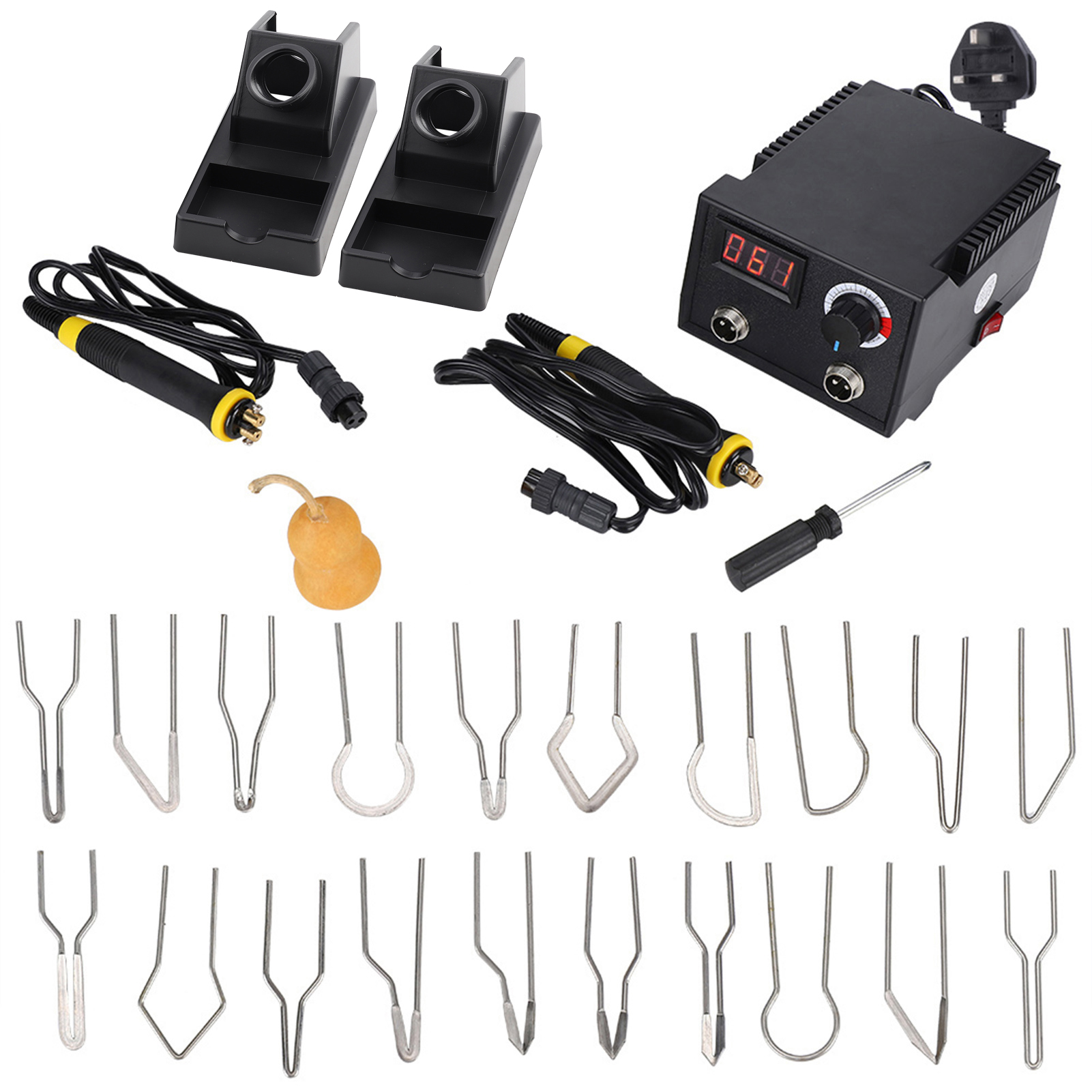 Professionelles Brandmalerei-set Mit Verstellbarem Lötkolben Für Wasserflaschen, Reispapier Und Holz – 220-v-stecker (uk-stecker)