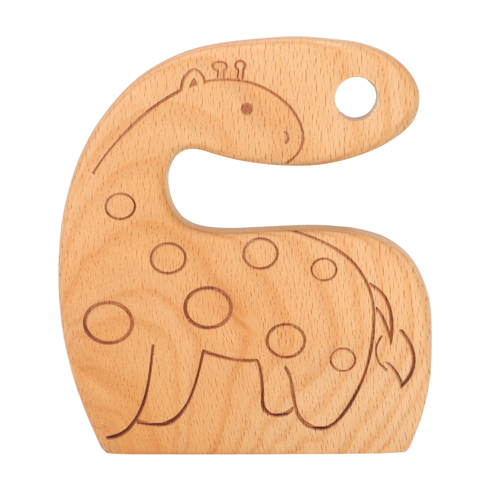 Sicheres Küchenmesser Aus Holz Für Kinder Mit Giraffenmotiv – Ideal Zum Schneiden Von Obst Und Gemüse