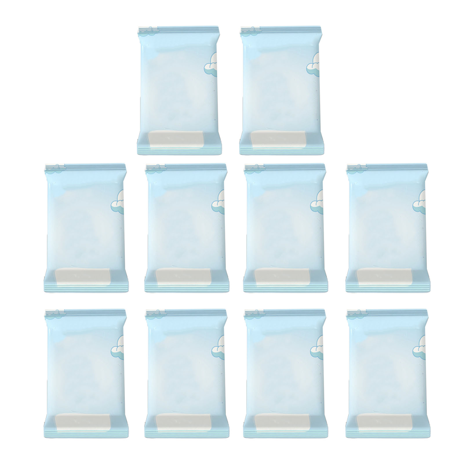 Packung Mit 10 Weichen, Nicht Gewebten Babytüchern, Reinigend Und Feuchtigkeitsspendend Für Neugeborene, Praktisch Für Unterwegs