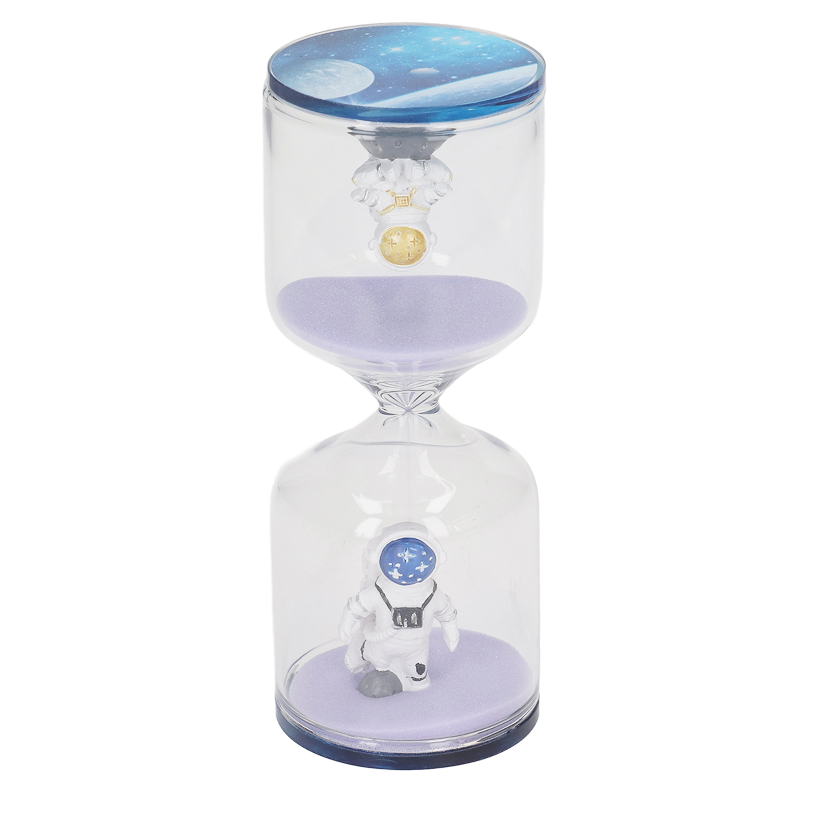 Dekorative 30-minuten-sanduhr, Lila Sand, Astronautenmotiv, Für Büro, Küche, Schuldekoration