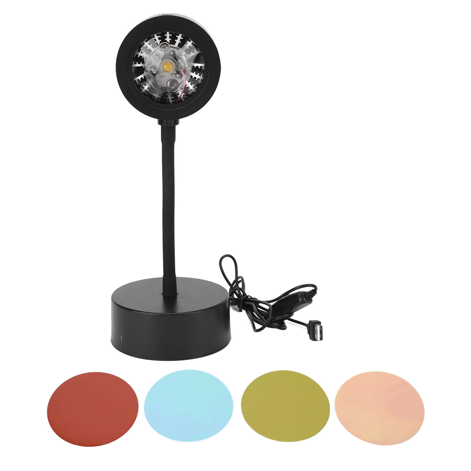5w Rgb-led-sonnenuntergangsprojektorlampe, Usb-betrieben, Transparenter, Flexibler Schlauch Für Warmes Licht Und Partystimmung