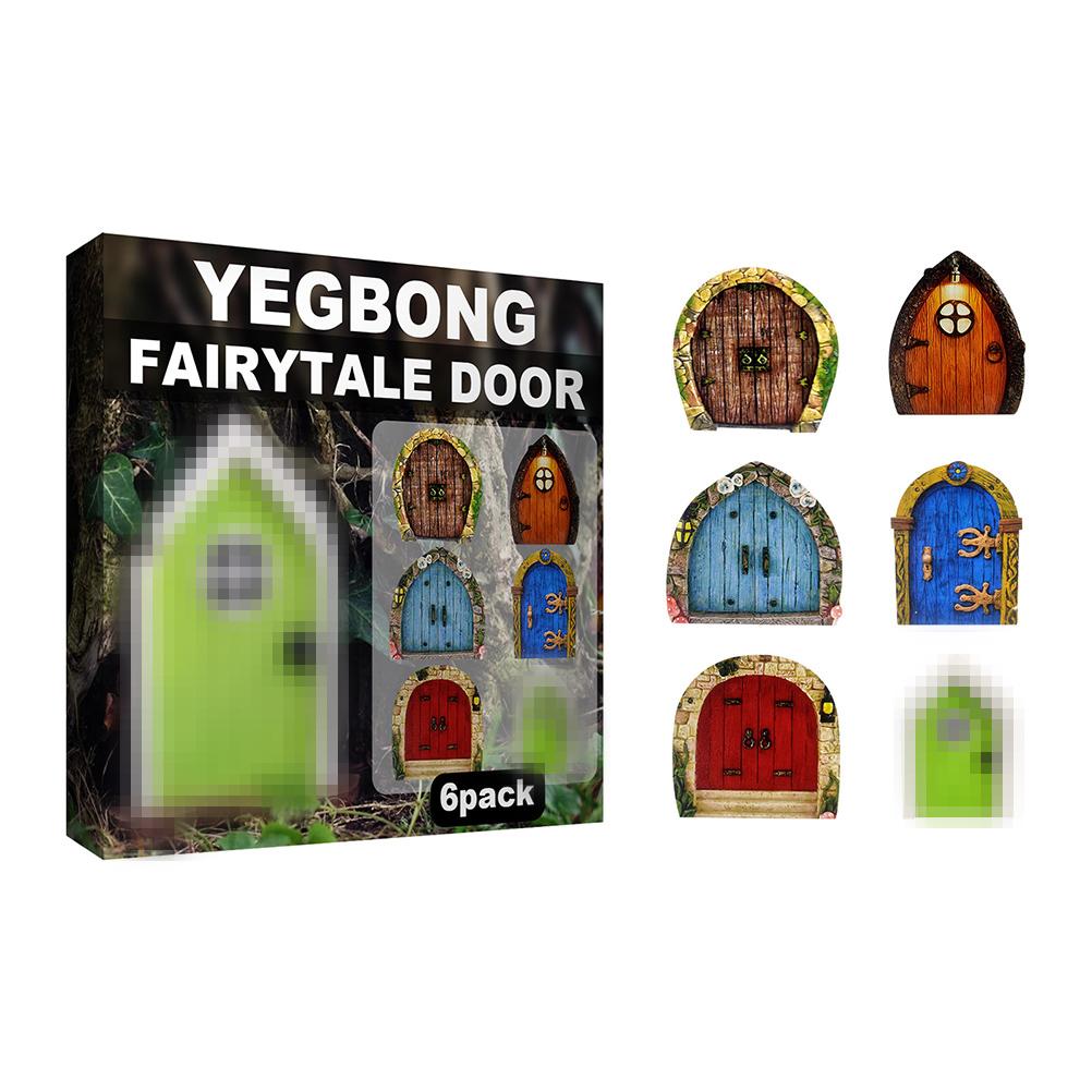 6er-set Miniatur-feentüren Aus Holz Für Den Garten – Kreatives Feen-deko-set, Geschenkidee Für Kinder, Miniaturdekoration
