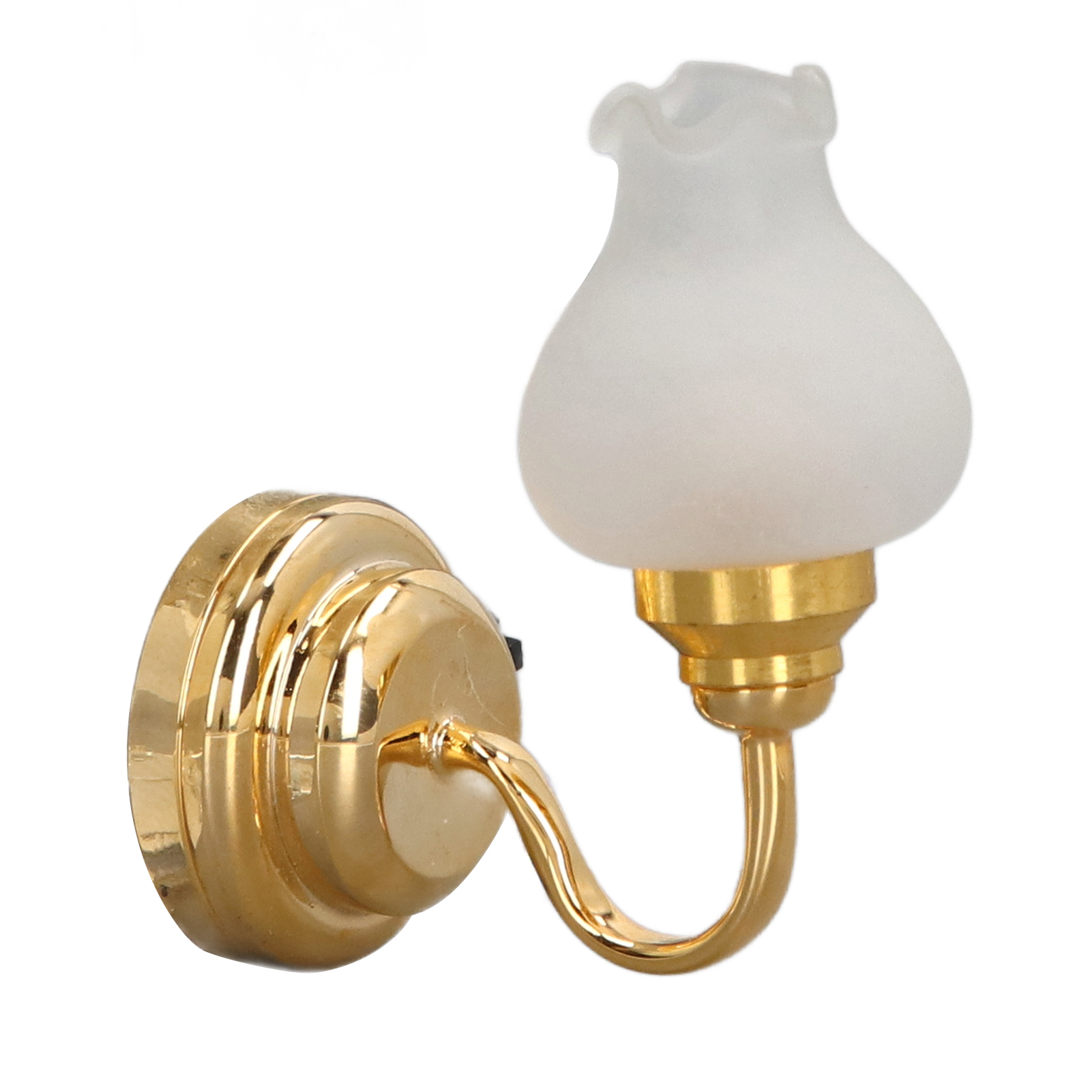 Miniatur-led-wandleuchte In Tulpenform, Maßstab 1:12, Batteriebetrieben (3 V) Für Puppenhäuser – Diy-wandleuchte