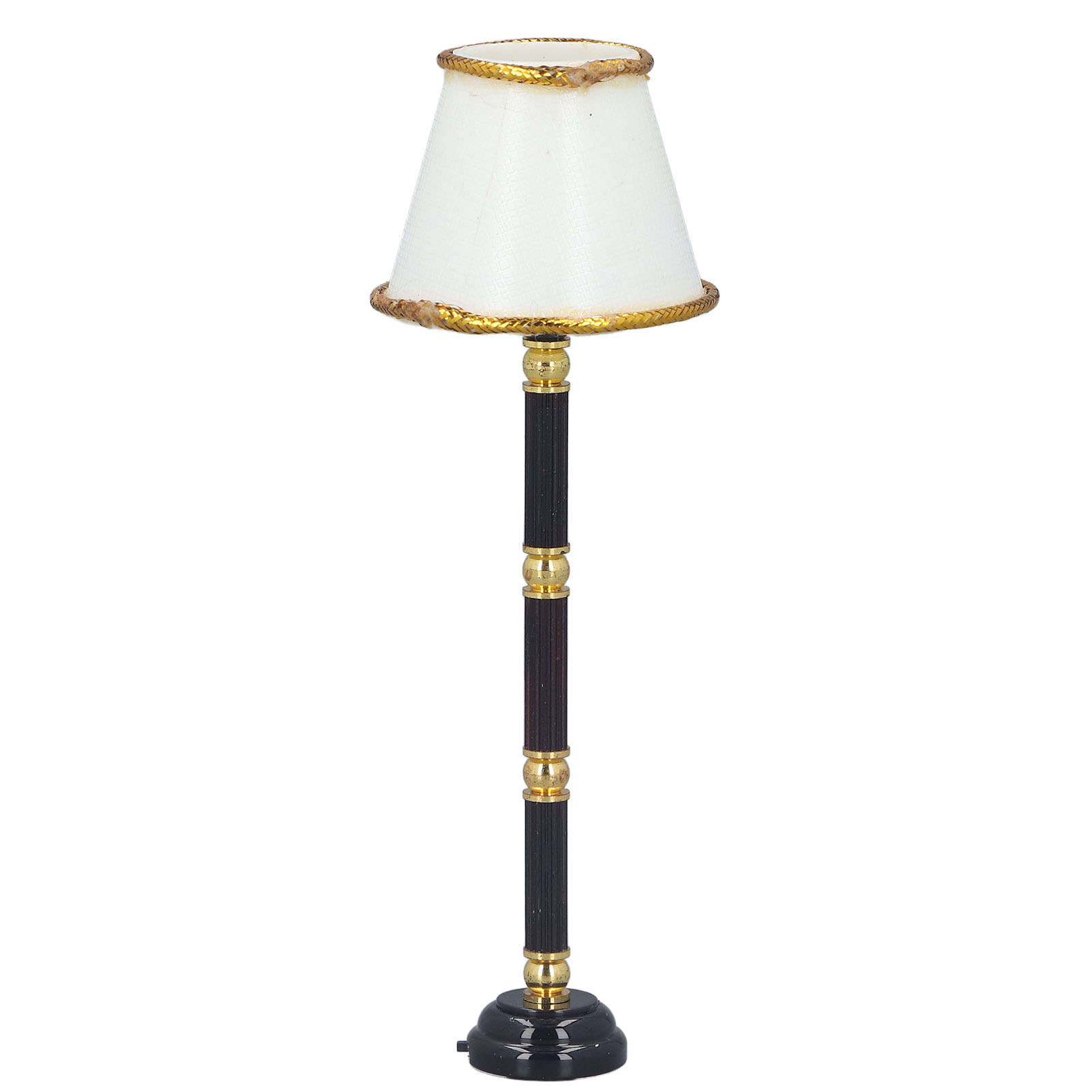 Miniatur-stehlampe Im Maßstab 1:12 Für Puppenhäuser, Batteriebetriebene Led, Detailliertes Und Realistisches Metallmodell, Puppenhaus-möbeldekoration.