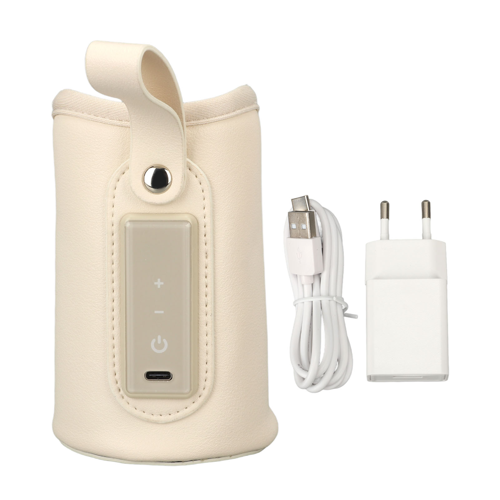 Isolierte Babyflaschenhülle Aus Kunstleder, Lcd-display, Tragbare Usb-heizung, Eu-stecker 100–240 V