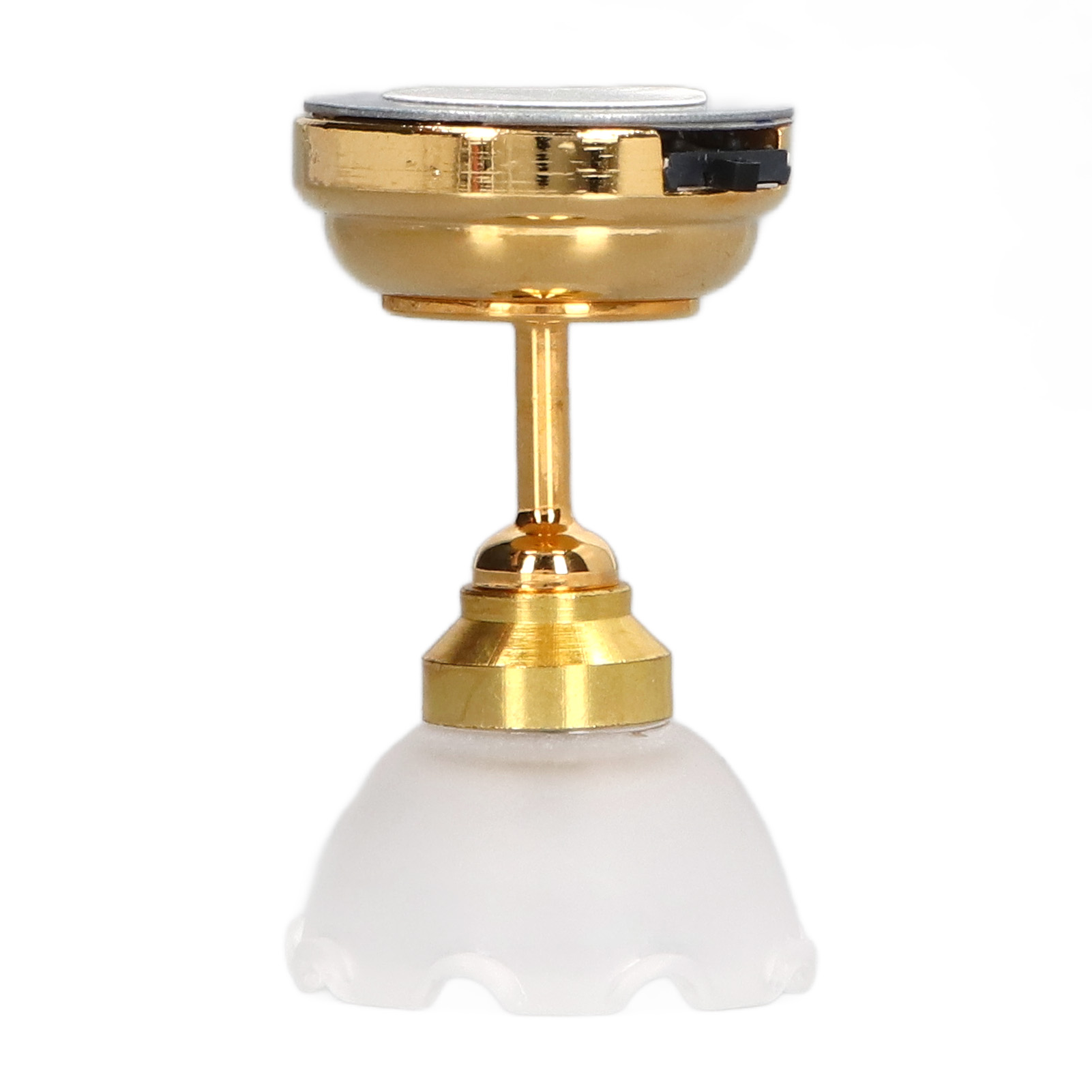 Blumenförmige Led-lampe Für Puppenhäuser Im Maßstab 1:12, Miniaturdekoration Mit Kuppel