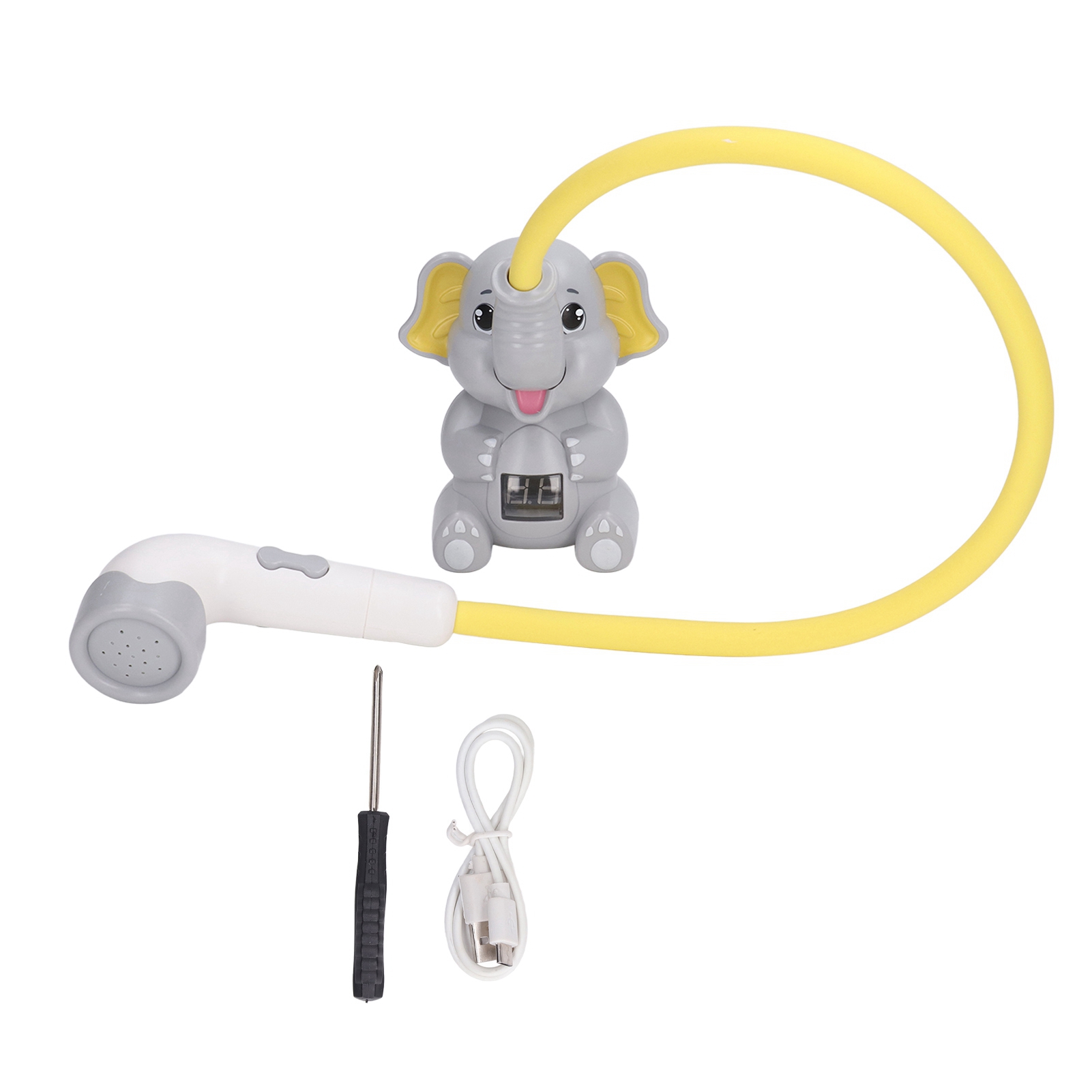 Baby-duschkopf Mit Integriertem Thermometer, Tierform, Flexibel Und Wasserdicht (ipx7), Wasserspielzeug Typ 1