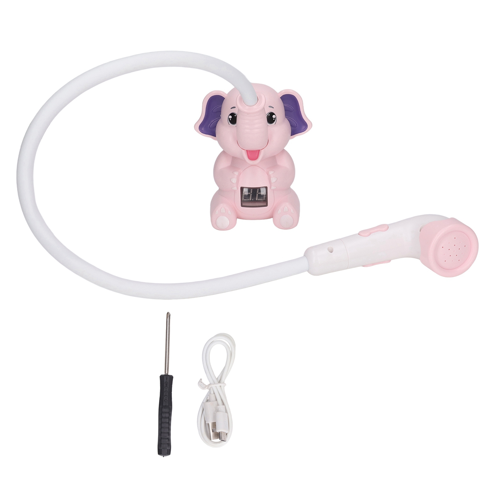 Tierförmiger Babyduschkopf Mit Thermometer, Flexibel Und Wasserdicht (ipx7), Wasserspielzeug