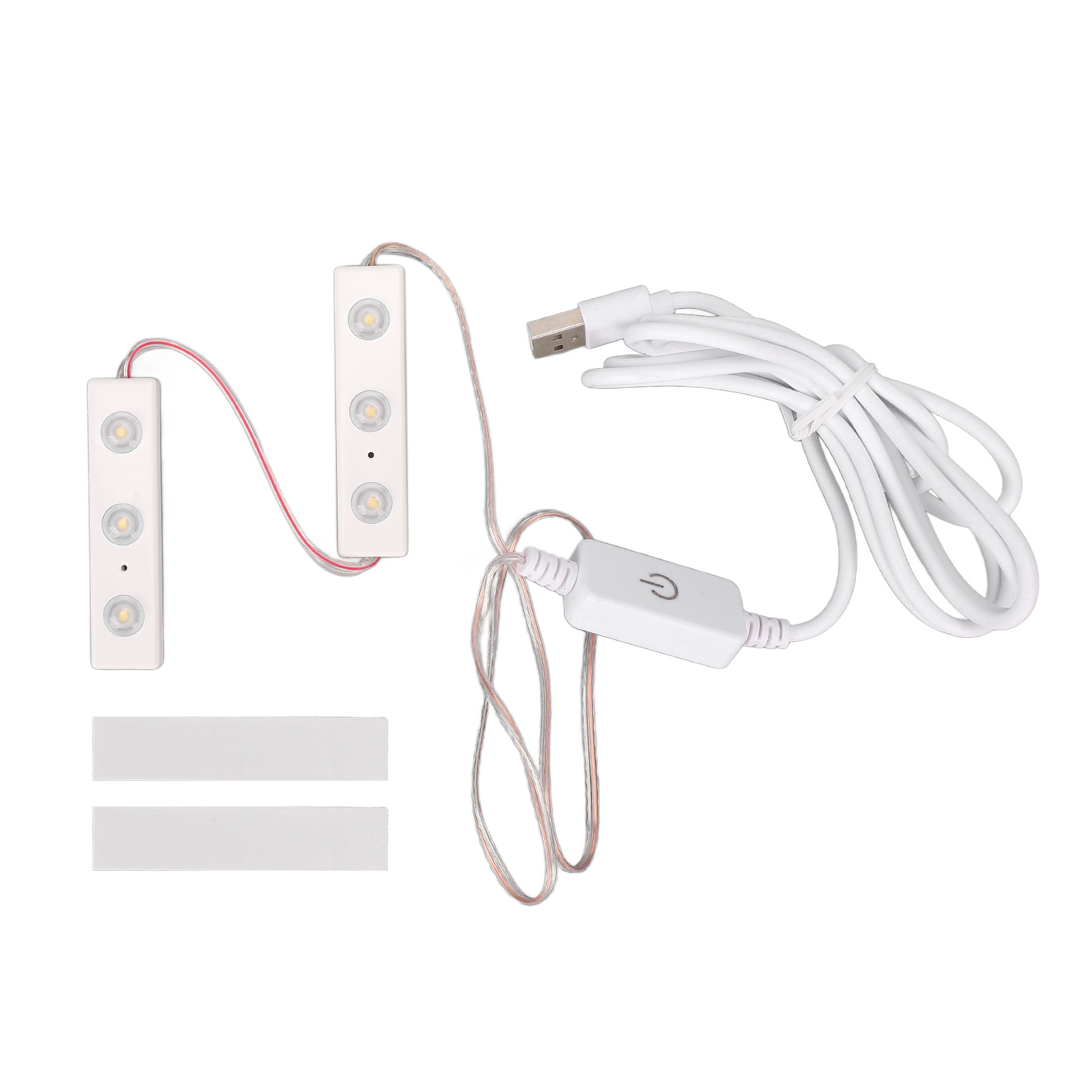 Led-schminkspiegel Mit Einstellbarem Licht, Diy-usb-steckdosenleiste, 2 Leisten (6 Led-chips)