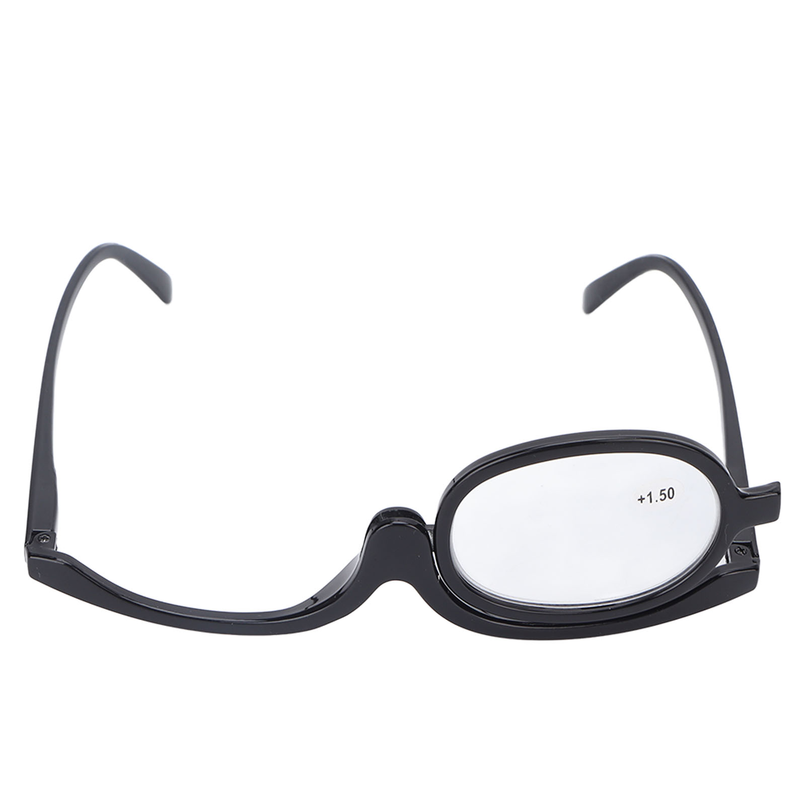 Vergrößerungsbrille Mit Aufklappbarer Linse, Elegantes Einseitiges Modell In Schwarz (+1,50)