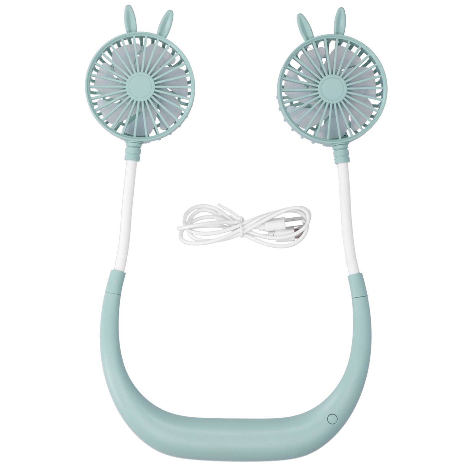 Usb-wiederaufladbarer Nackenventilator, Tragbarer Kühlventilator Für Outdoor-aktivitäten, Reisen, Büro Und Sport