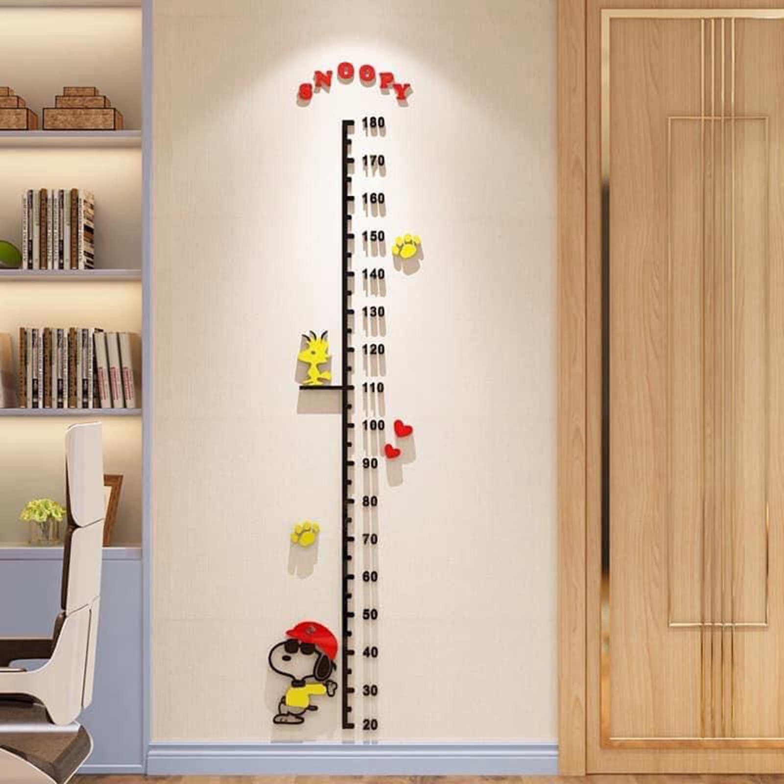 Wandmontierte Wachstumstabelle Für Kinder – Acryl – Dekoration Für Baby- Und Haustierzimmer