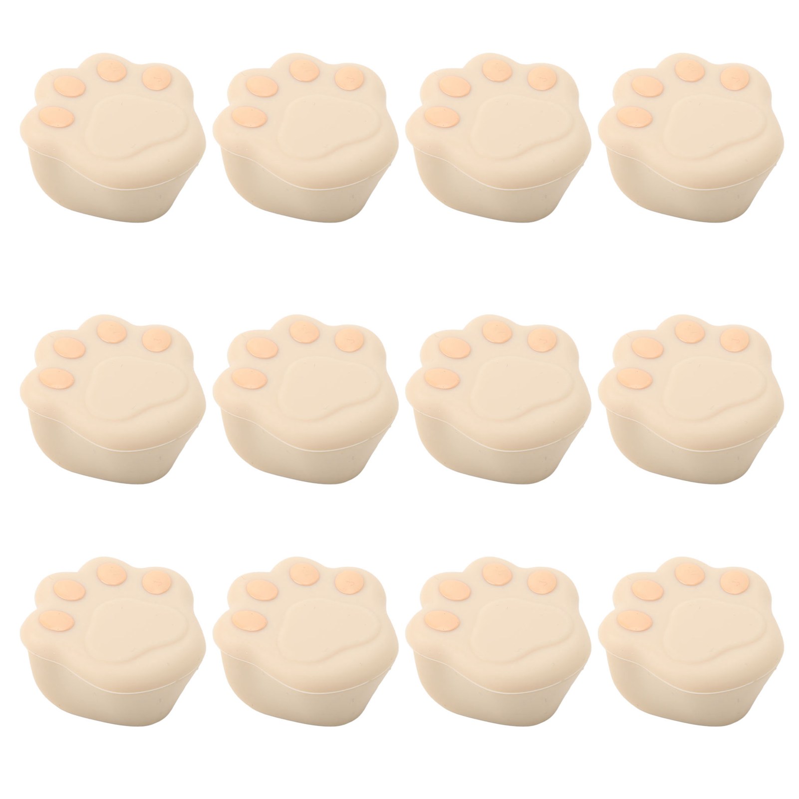 12 Weiche Silikon-eckenschützer In Katzenpfotenform, 3,8 X 3,8 X 1,9 Cm, 12er-pack, Aprikosenfarben, Für Möbel