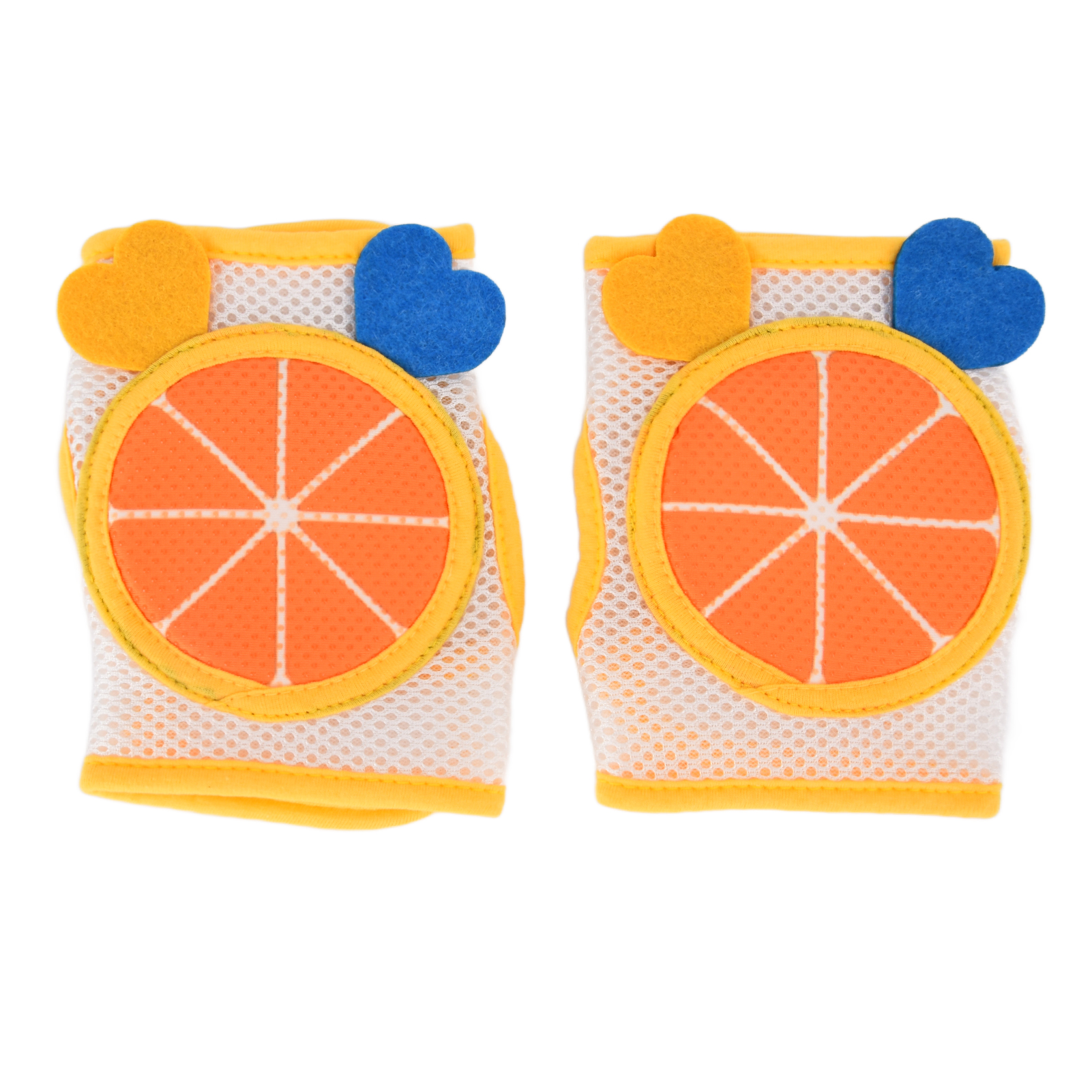 Verstellbare Knie- Und Ellbogenschoner Für Babys, Verspielte Muster, Atmungsaktiv, Für Aktivitäten Und Fahrradbekleidung, Orange