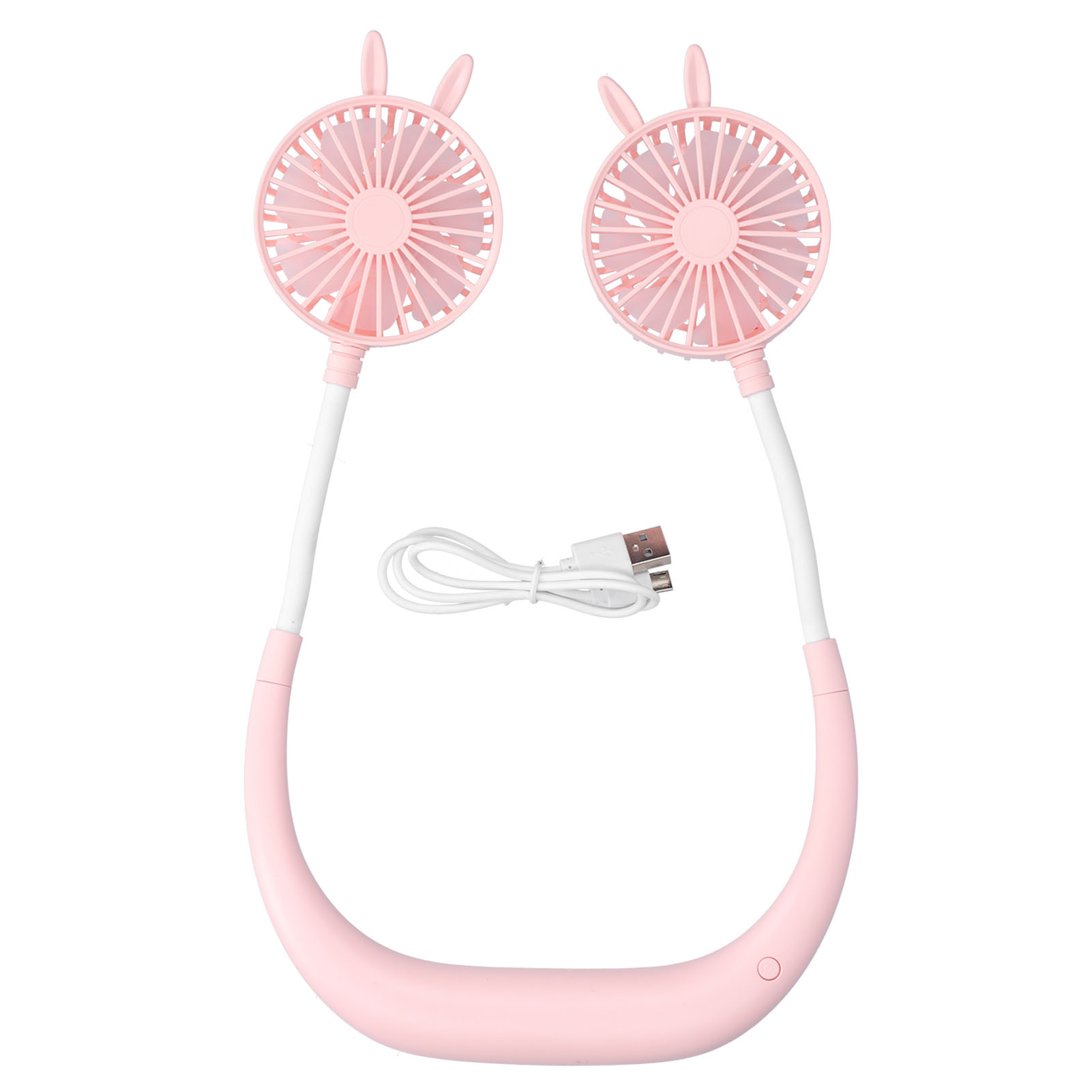 Wiederaufladbarer Nackenventilator Per Usb, Tragbarer Ventilator Für Outdoor, Büro Und Sport – Pink