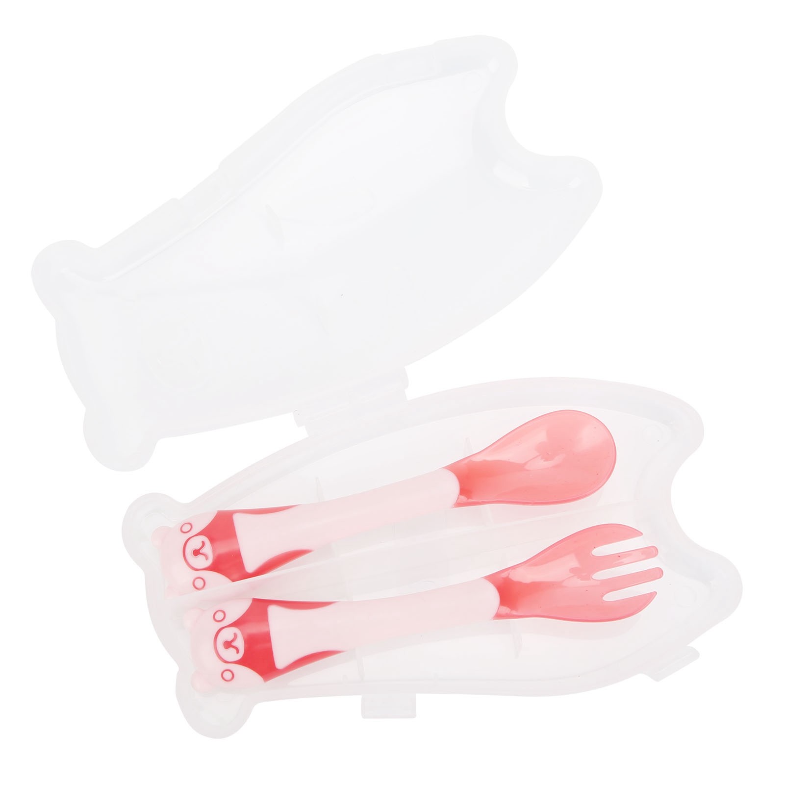 Weiche Babylöffel Mit Ergonomischen Griffen – Reiseset Zum Füttern Und Lernen Für Kinder – Rosa