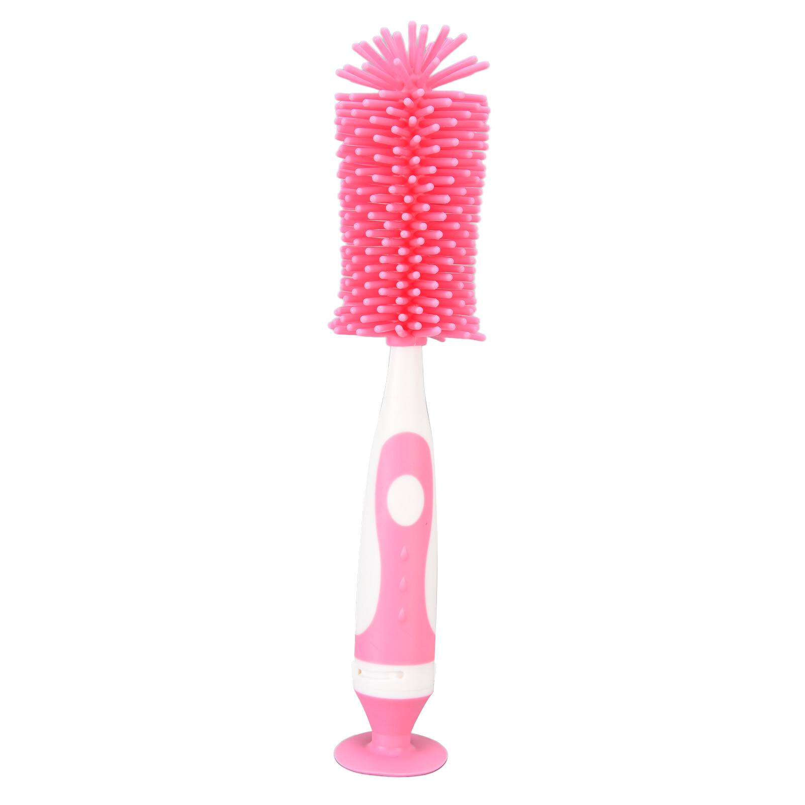 Weiche Silikon-babyflaschenbürste – Rosa