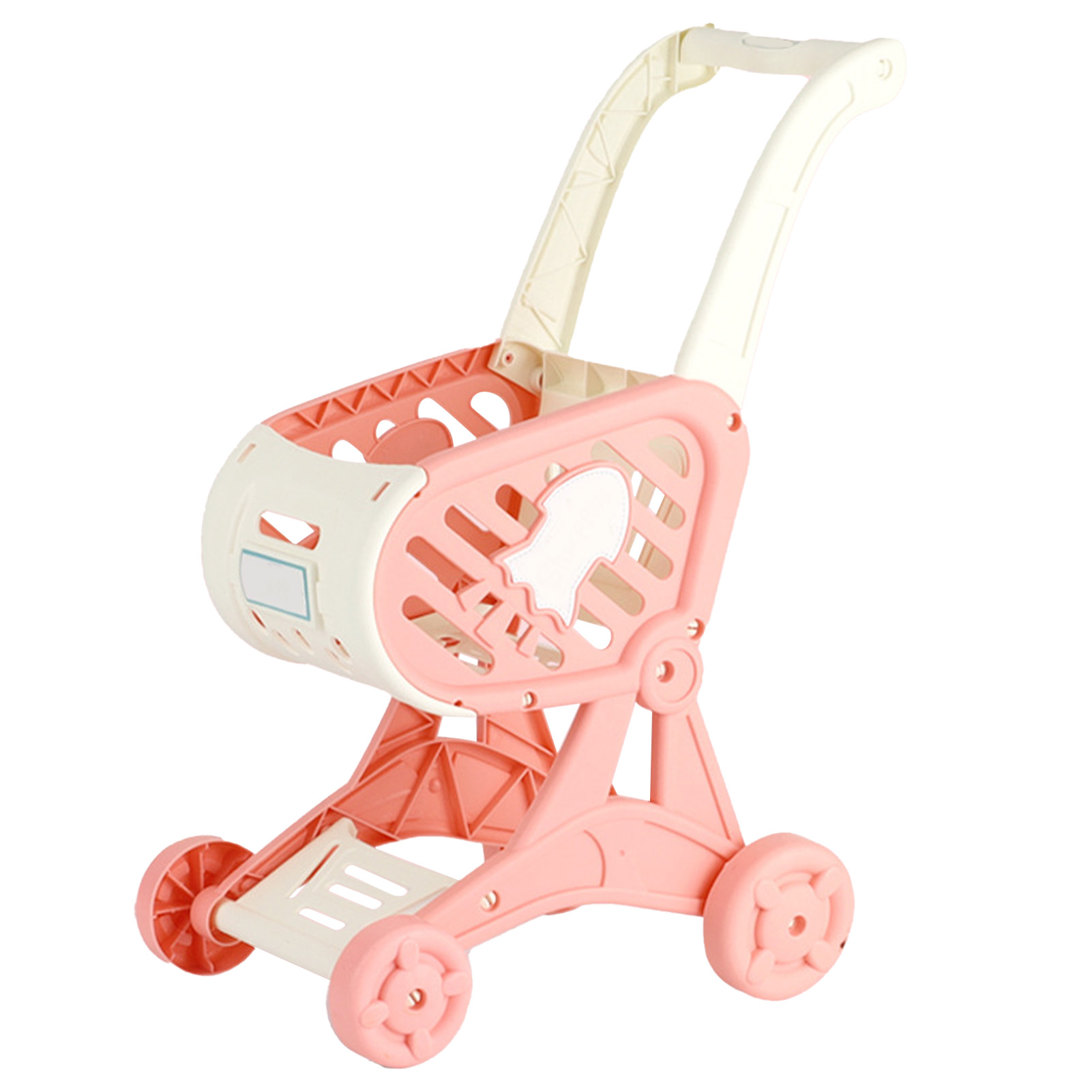 Spielzeug-supermarkt-einkaufswagen Für Kinder – Rollenspiel-einkaufsset In Rosa