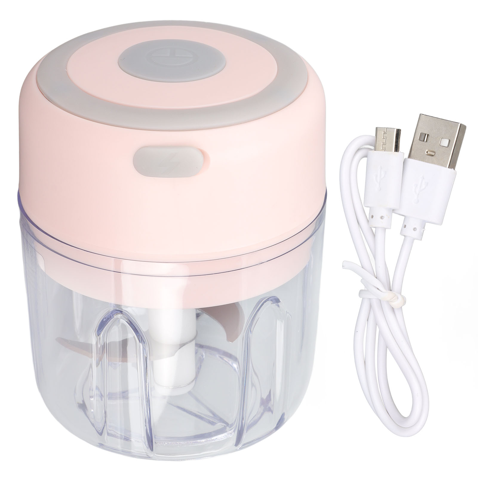 Elektrischer Mini-knoblauchzerkleinerer 250 Ml – Leistungsstarker Motor Aus Edelstahl 304 – Großes Fassungsvermögen – Rosa Küchenmaschine