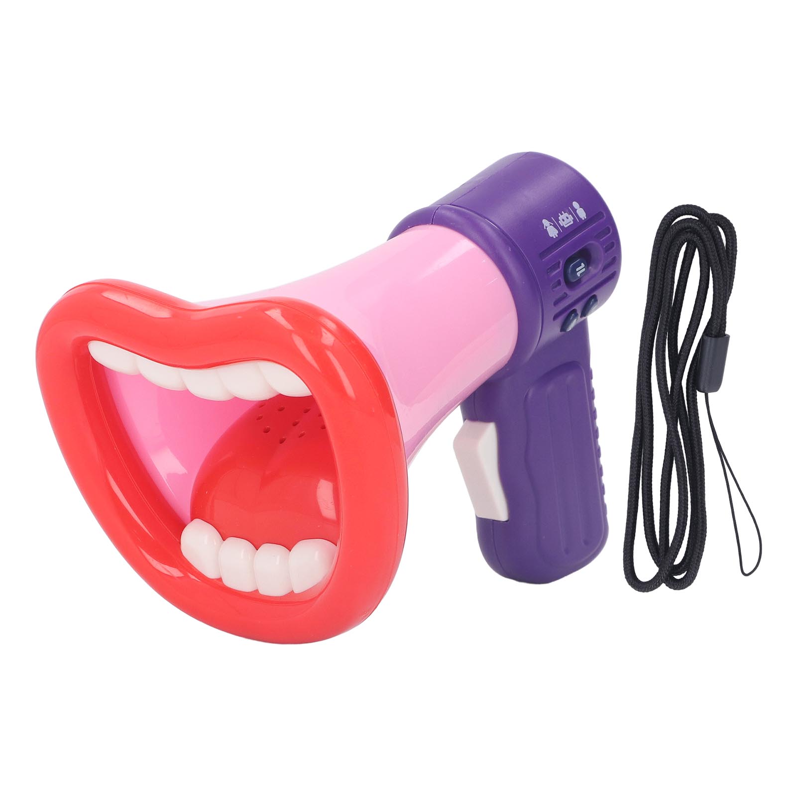 Kindermikrofon Mit Soundeffekten, Riesigem Mund, Lautsprecher Und Aufnahmefunktion Für Lernzwecke, Inklusive Tragegurt, Pink