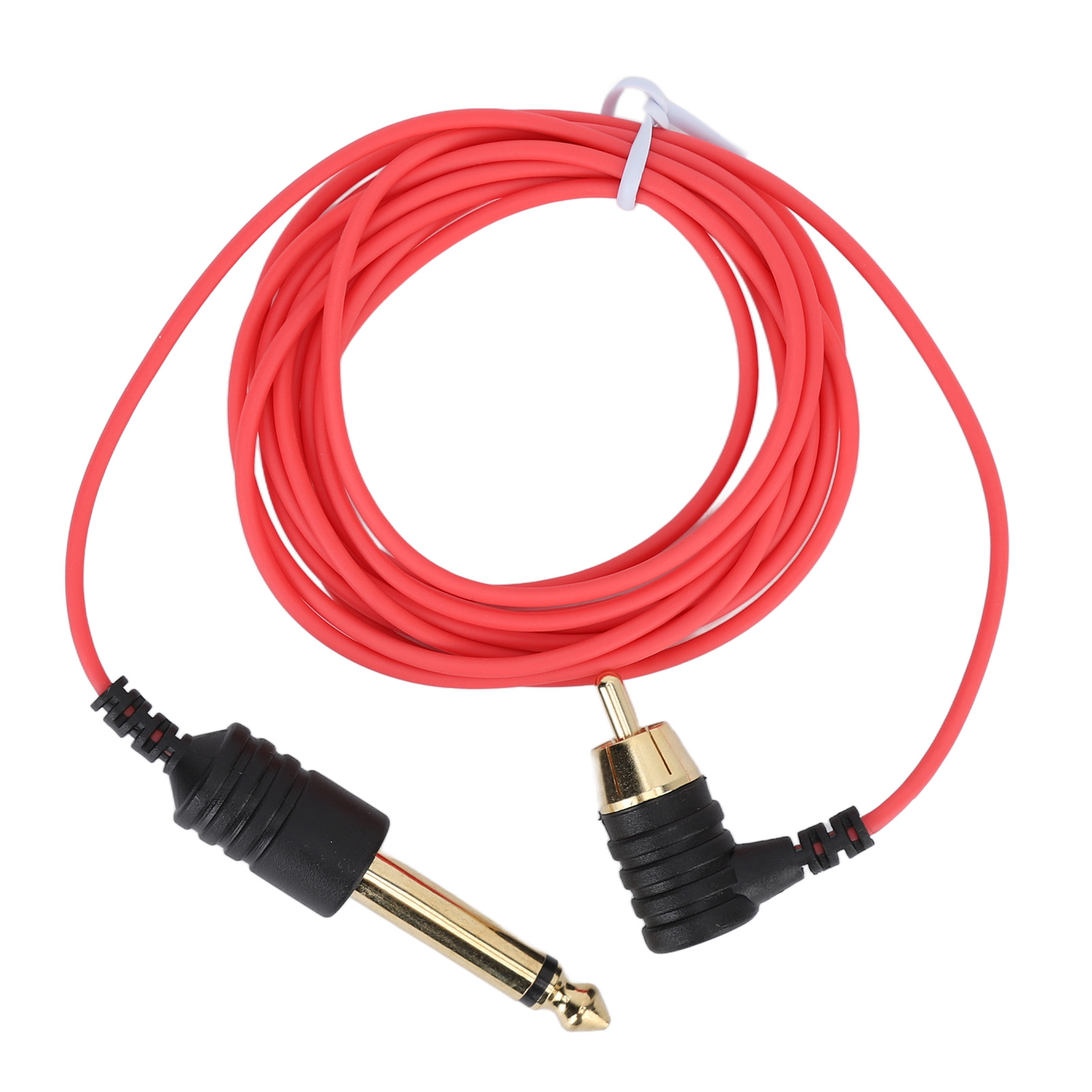 2,1 M Langes Rca-anschlusskabel Für Tätowiermaschinen, Hitzebeständig, Flexibel Und Dünn, 90°-winkelstecker, Rot