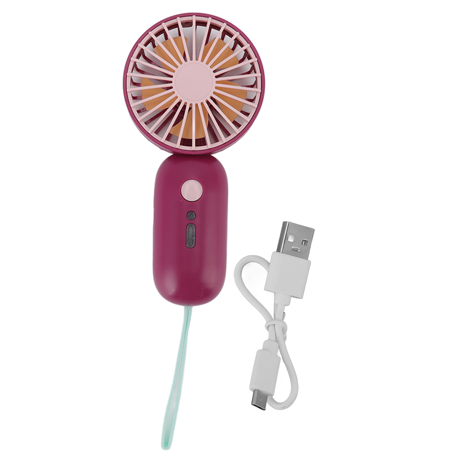 Mini-taschenventilator, 3 Geschwindigkeitsstufen, Usb-aufladbar, Leise, Für Zuhause, Büro, Reisen, Rot
