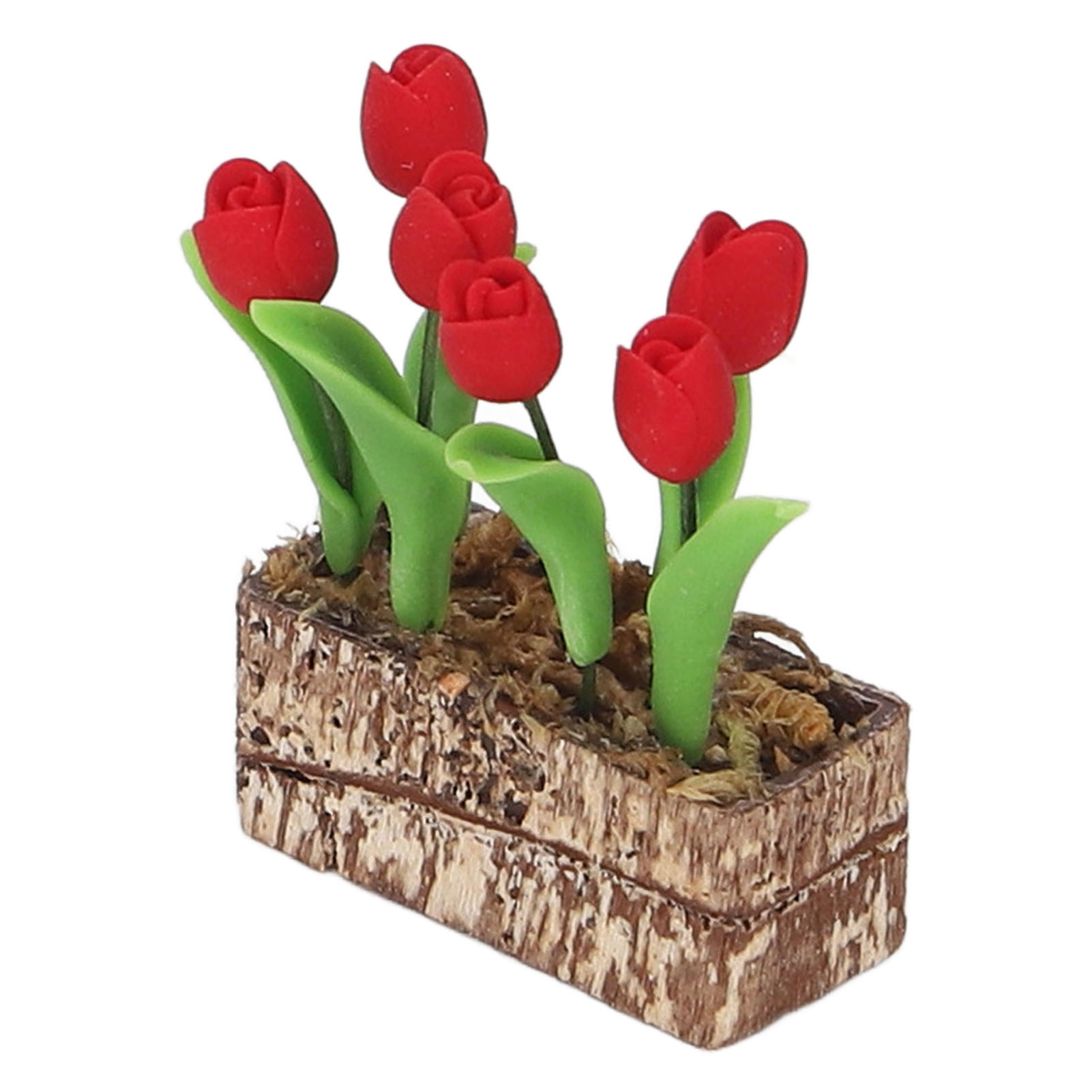 Miniatur-kunsttulpen (rot) Für Puppenhäuser, Maßstab 1:12, Gartenmodell-zubehör