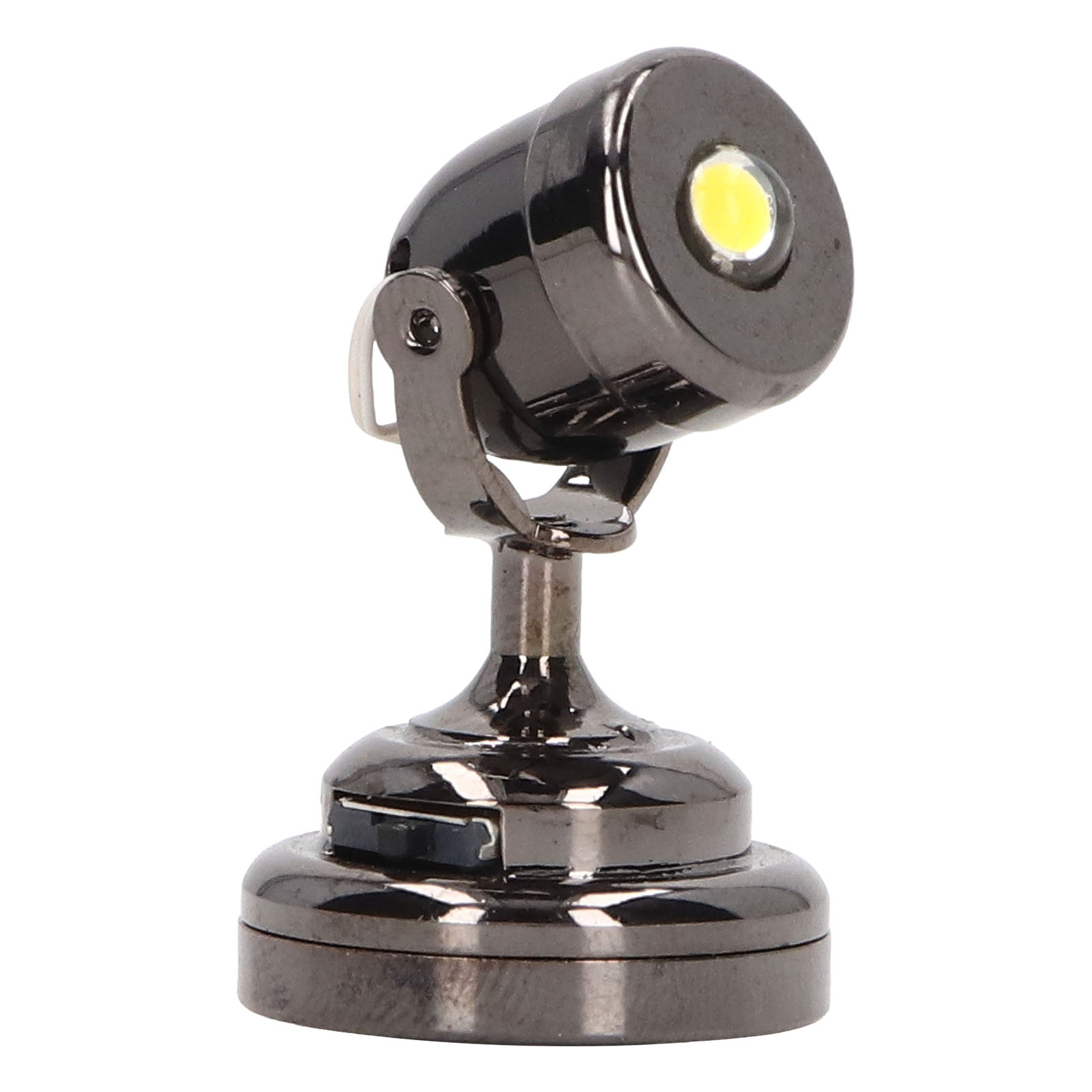 Miniatur-led-laserlampe Für Puppenhäuser Im Maßstab 1:12, Sockel Mit Schalter, Glänzend Schwarz