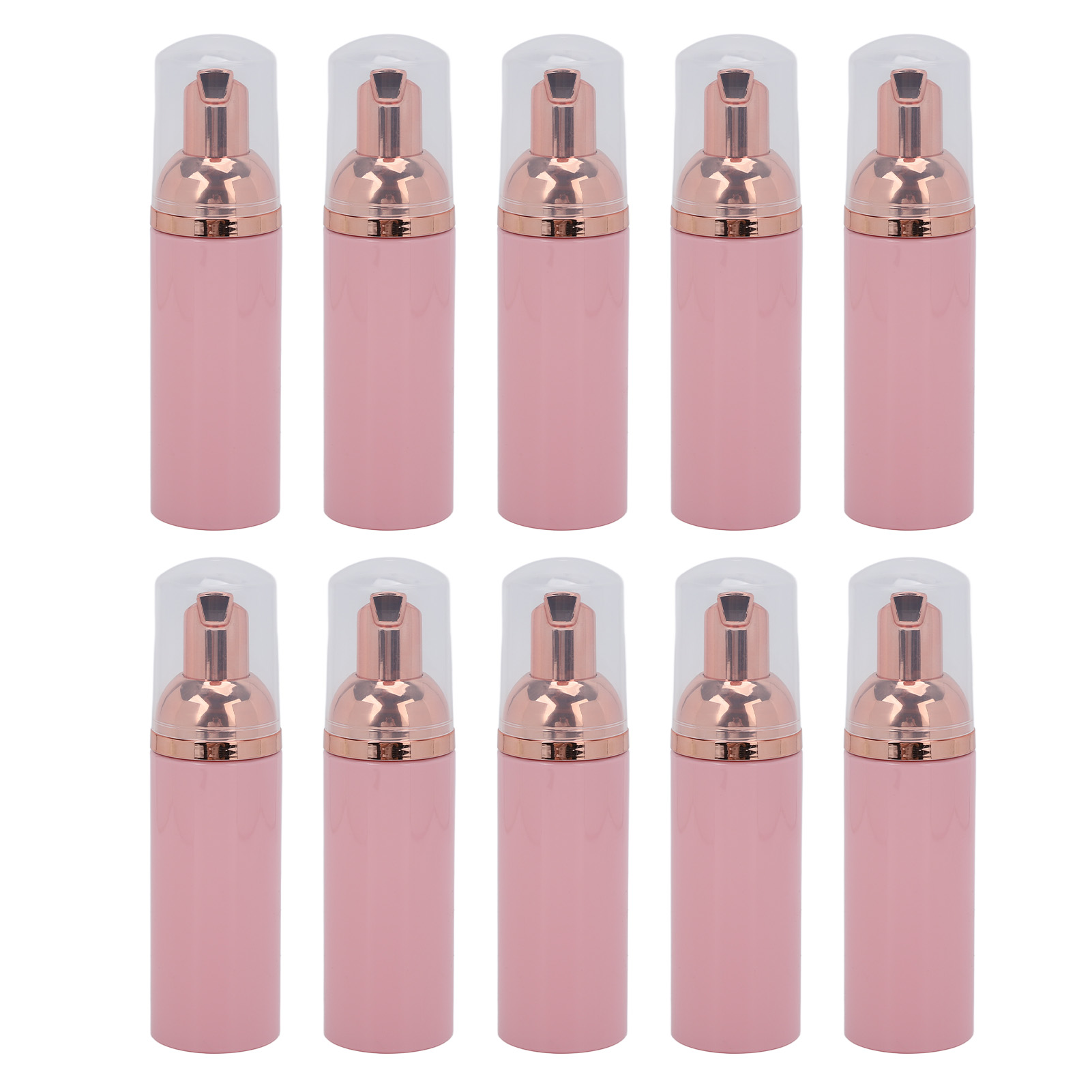 10 X 50 Ml Transparente Pet-schaumshampoo-flaschen Mit Quetschpumpe, Große Öffnung Für Schaumshampoo, Robustes Design