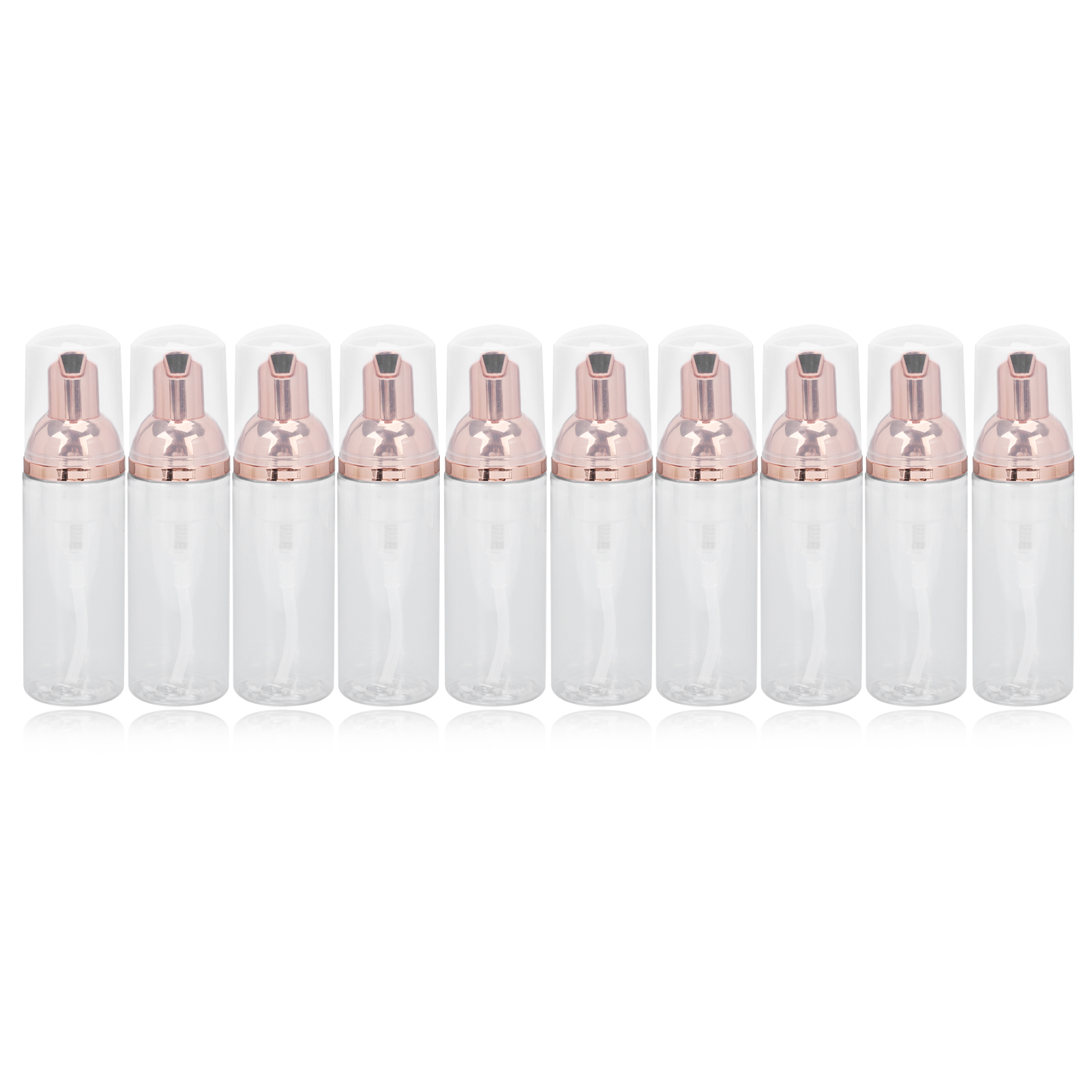 10 X 50 Ml Durchsichtige Pet-schaumflaschen Mit Weiter Öffnung Für Shampoo Und Duschgel, Sparpackung