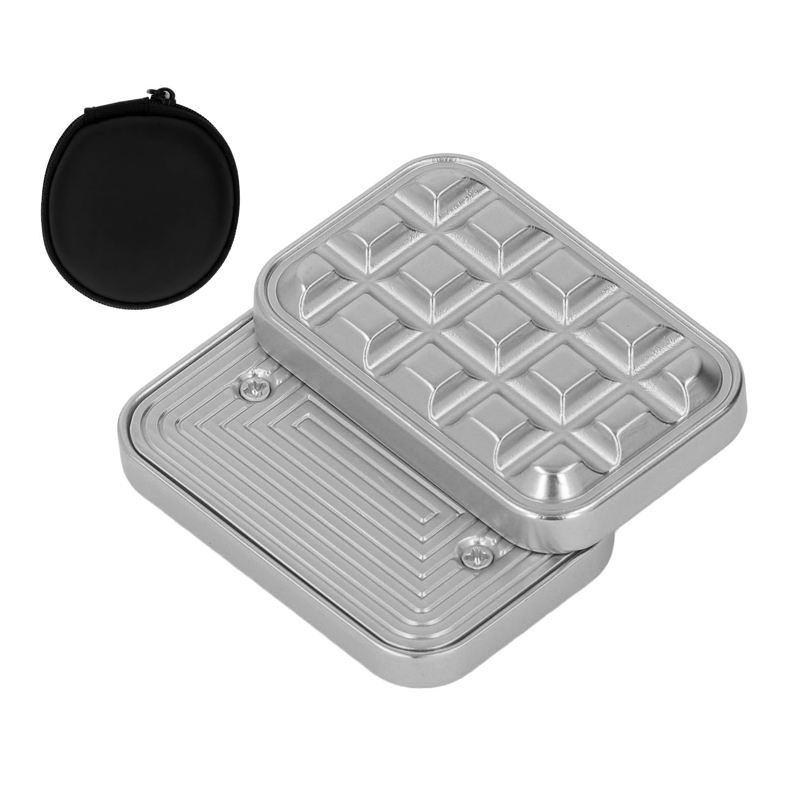 Tragbarer Magnetischer Anti-stress-schieber Aus Silberfarbenem Metall Für Erwachsene, Ergonomische Bausteine