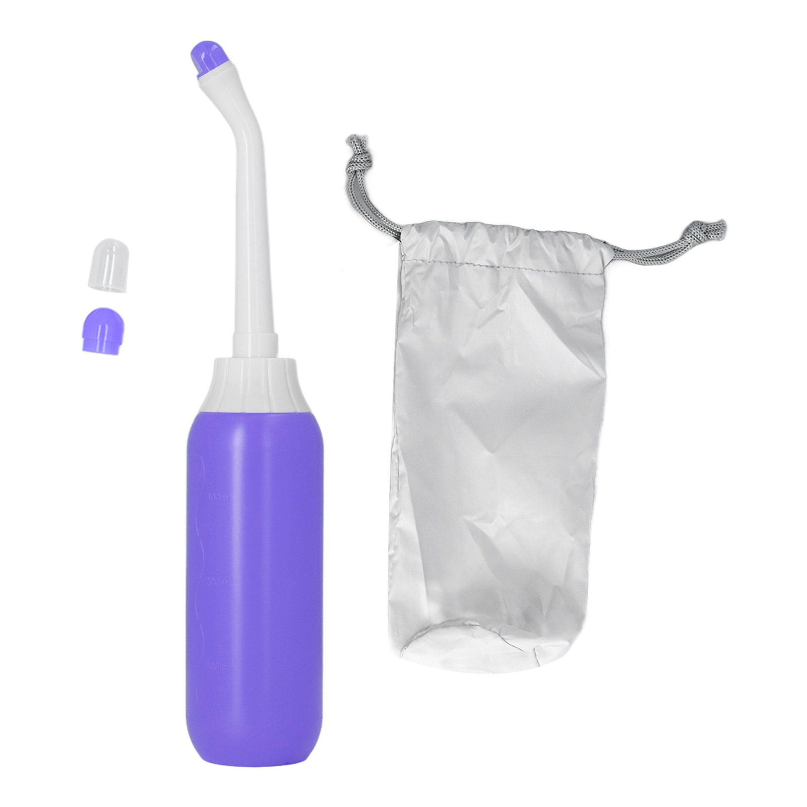 Tragbare Postnatal-toilettenflasche Mit Ausziehbarer Düse Und Verstellbarem Strahl, Ideal Für Frischgebackene Mütter, Farbe: Lila.