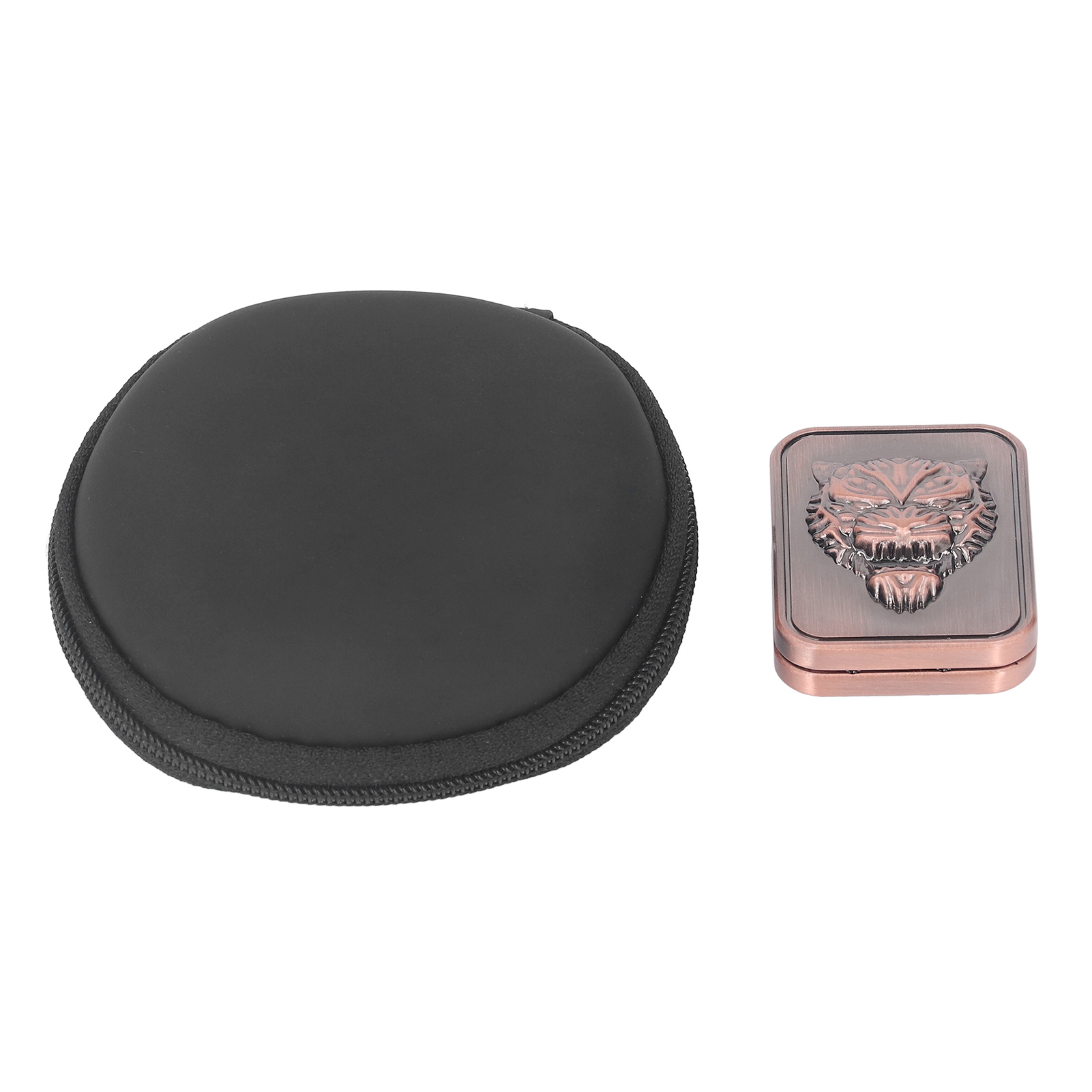 Tragbarer Magnetischer Totenkopf-schieber, Graviertes Anti-stress-fidget-toy, Schreibtisch-metall, Bronze-lila
